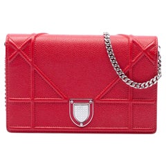 Dior Grained Calfskin Diorama Wallet on Chain