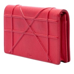 Dior Grained Calfskin Diorama Wallet on Chain