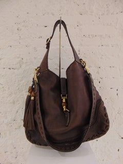 Gucci new Jackie brown bamboo shoulder bag