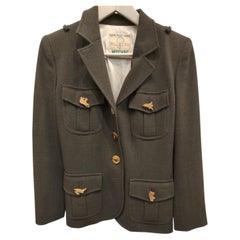 1990s Moschino Cheap and Chic grey blazer jacket