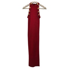 Balmain Red wool dress size 34