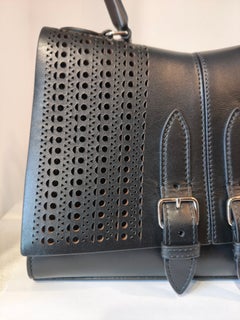Alaia black leather Bellechasse shoulder handle bag