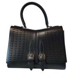 Alaia black leather Bellechasse shoulder handle bag