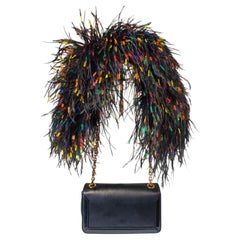 Christian Loboutin Artemis ostrich feathers shoulder bag