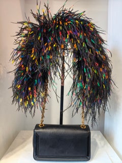 Christian Loboutin Artemis ostrich feathers shoulder bag