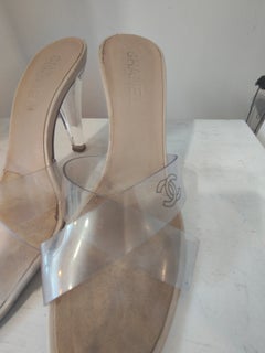 Sandali trasparenti CC di Chanel, taglia 37,5 it