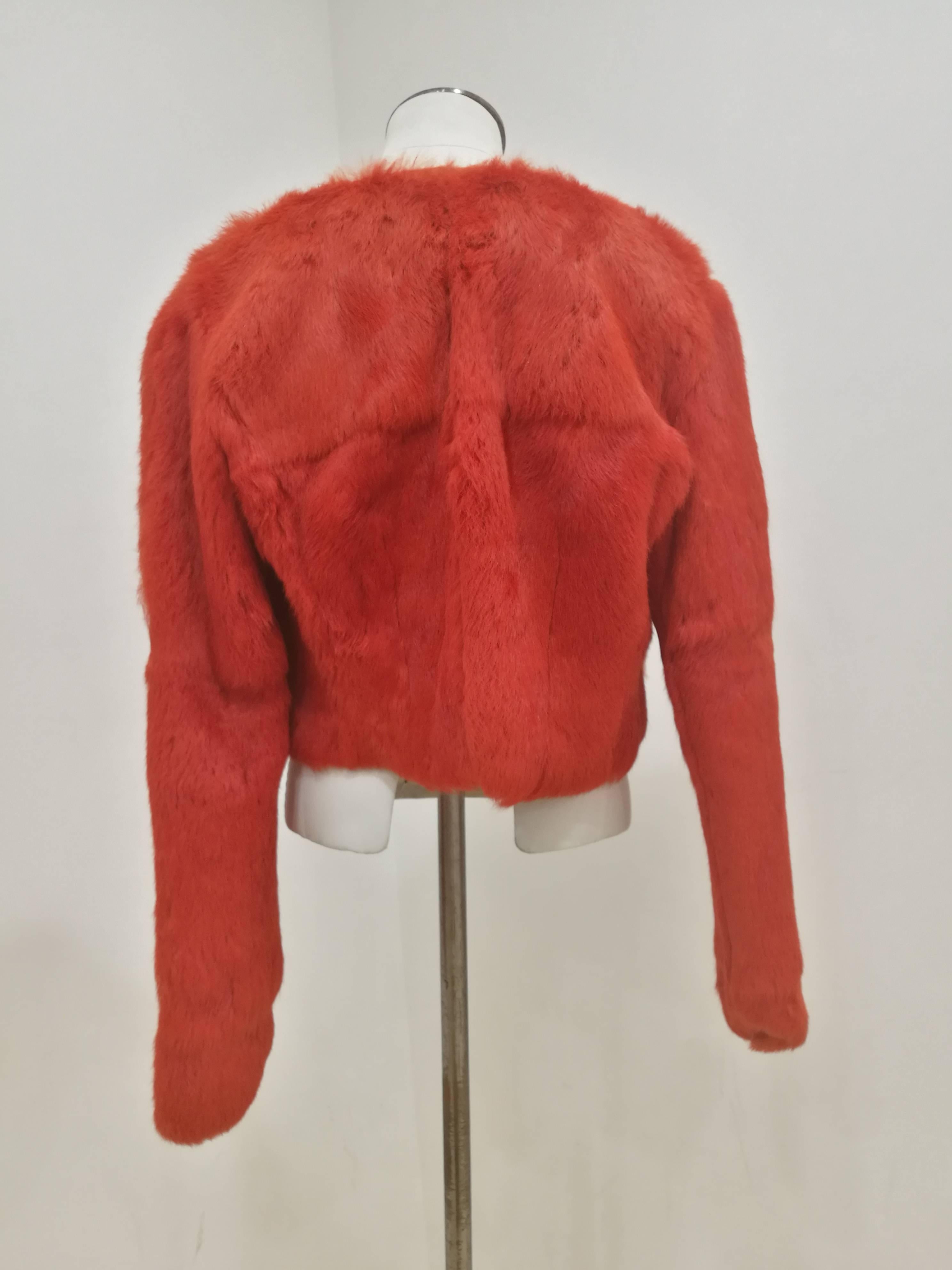 Red Roberto Cavalli Vintage Orange Fur