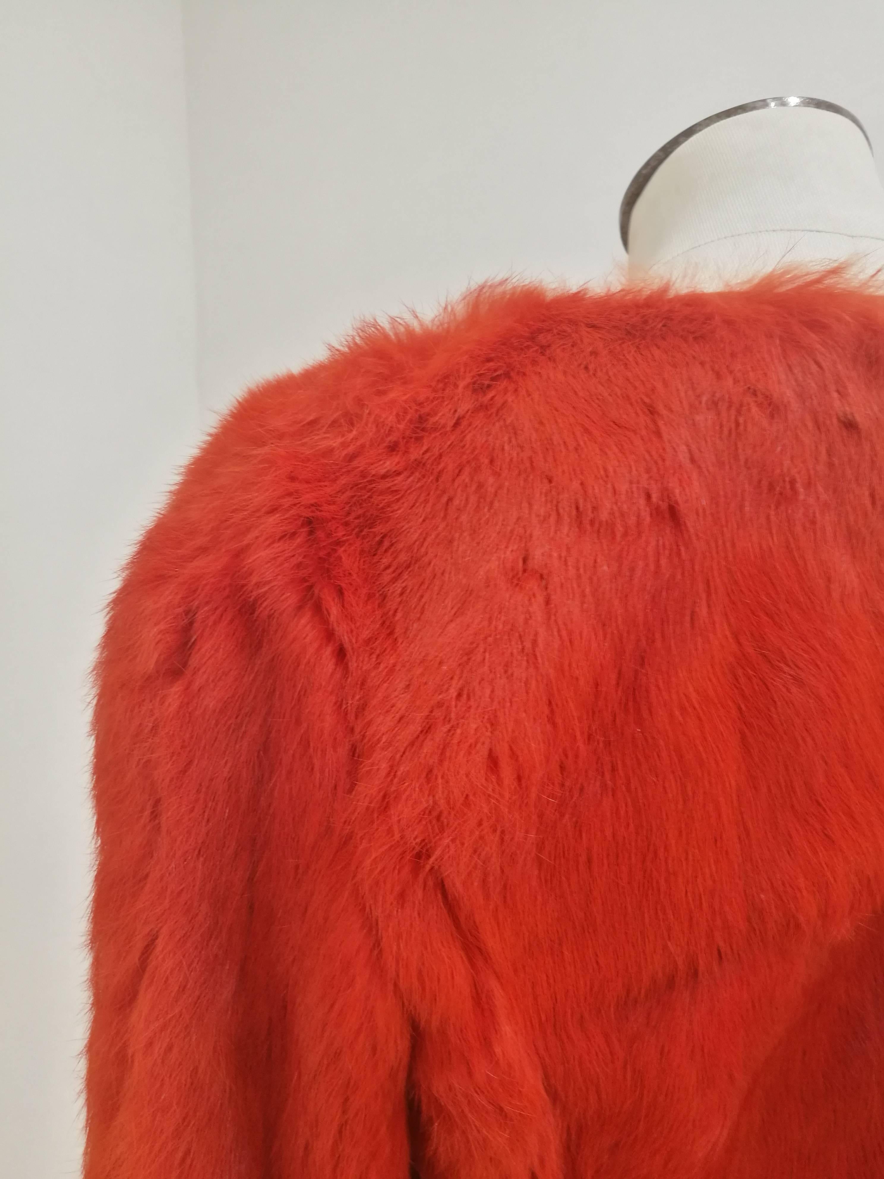 Roberto Cavalli Vintage Orange Fur In Excellent Condition In Capri, IT