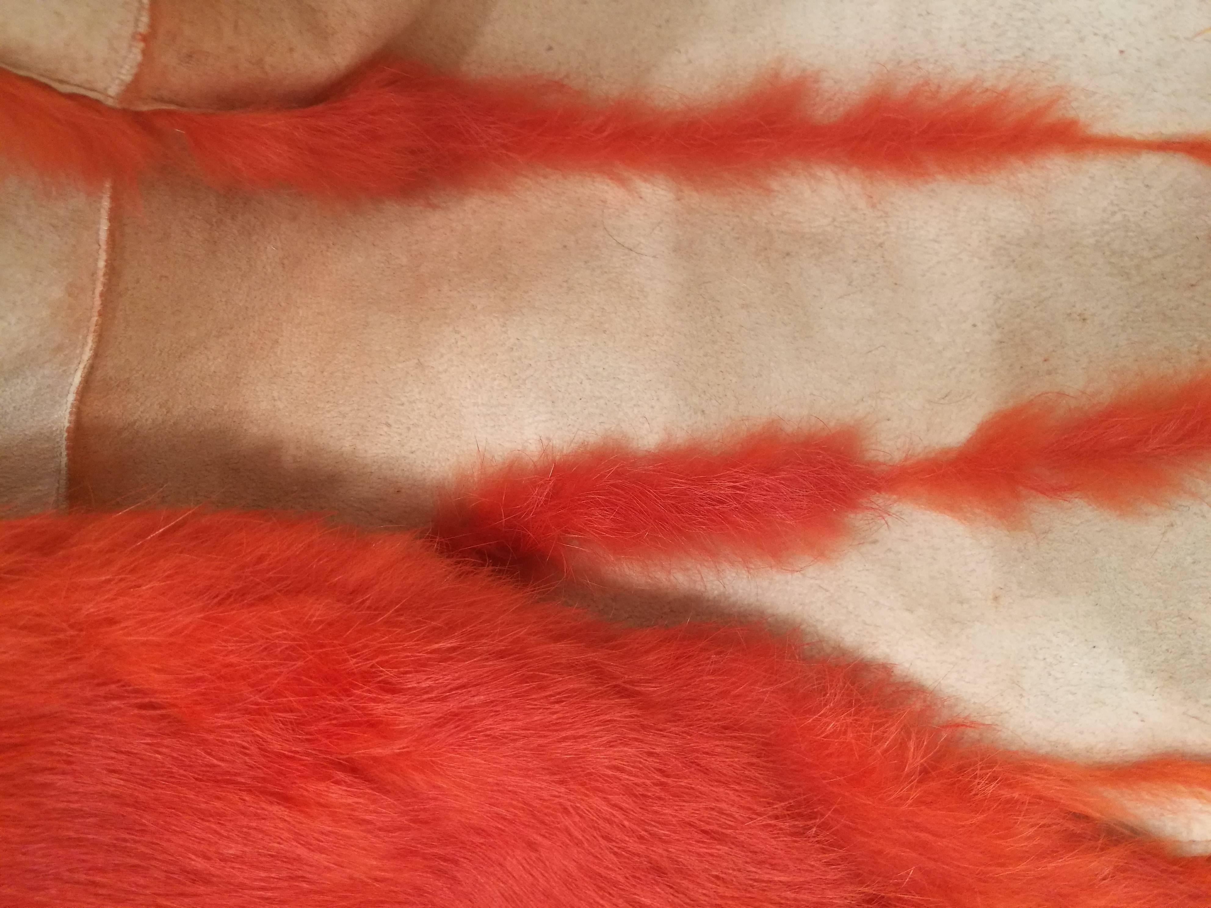 Roberto Cavalli Vintage Orange Fur 1