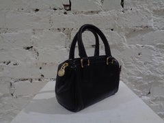 Fendi black leather small handle bag