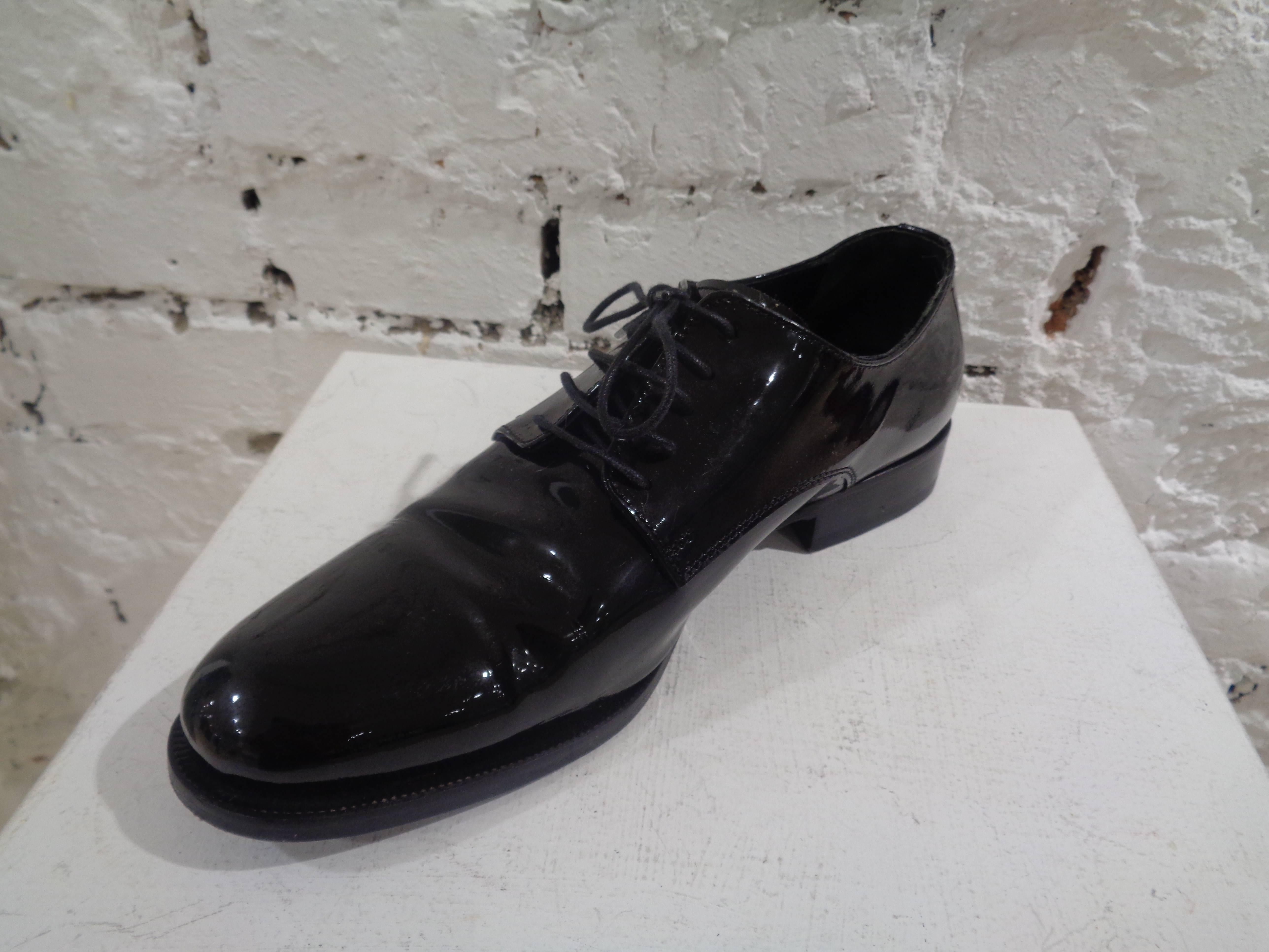 Dsquared2 black patent - vernis leather loafer In Good Condition For Sale In Capri, IT