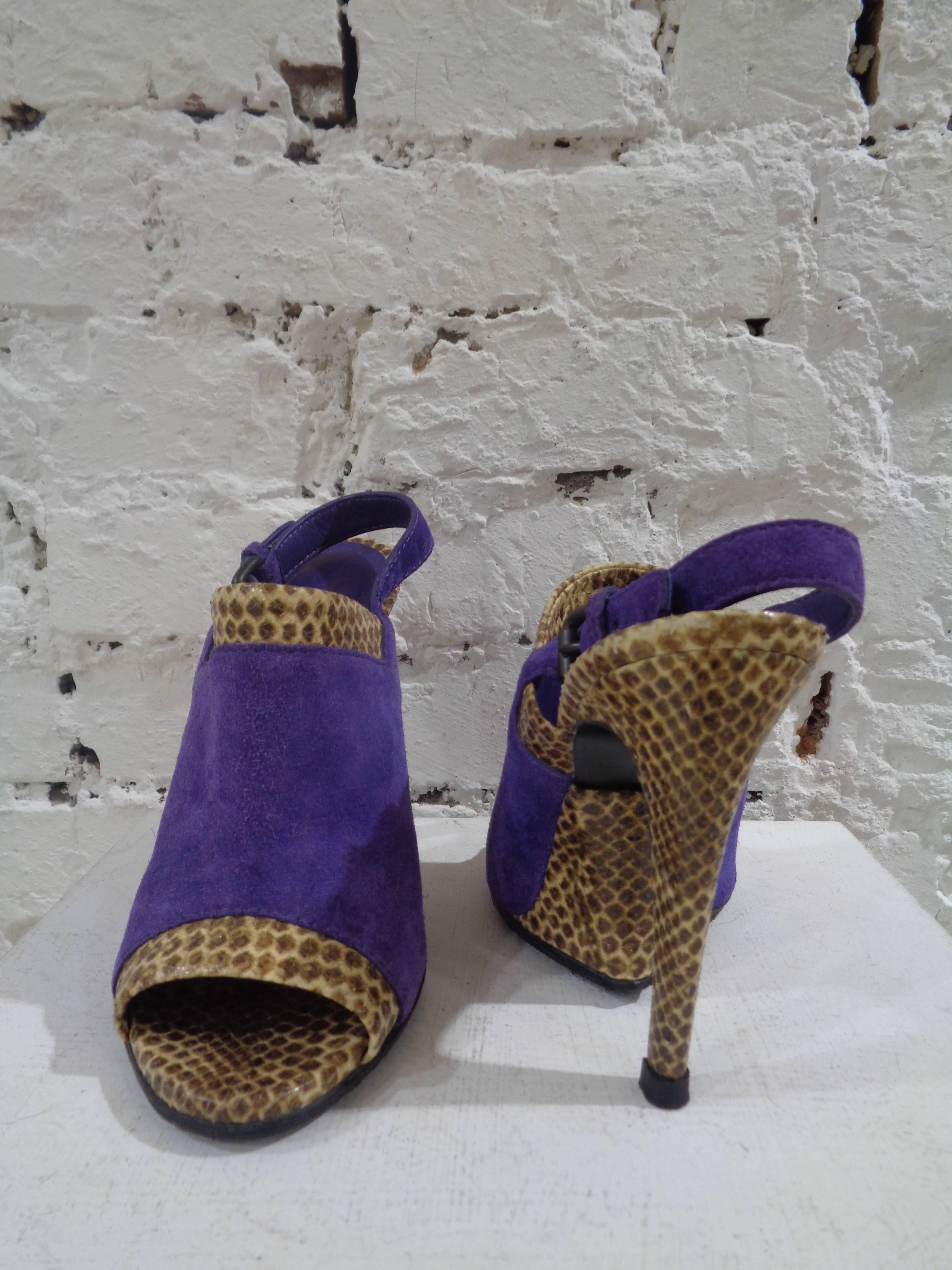 purple bottega shoes