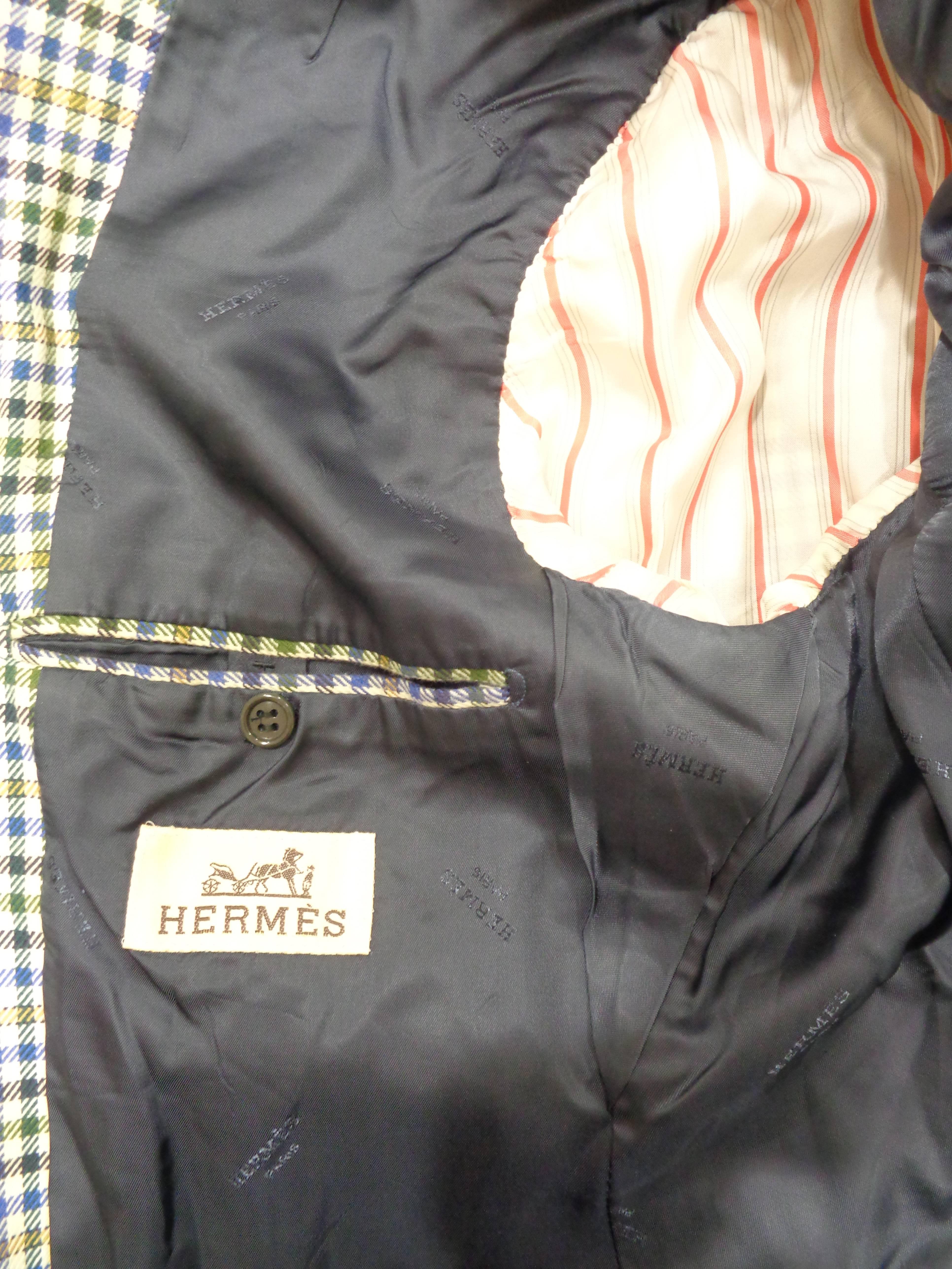 Gray Hermes multicolour cotton men jacket