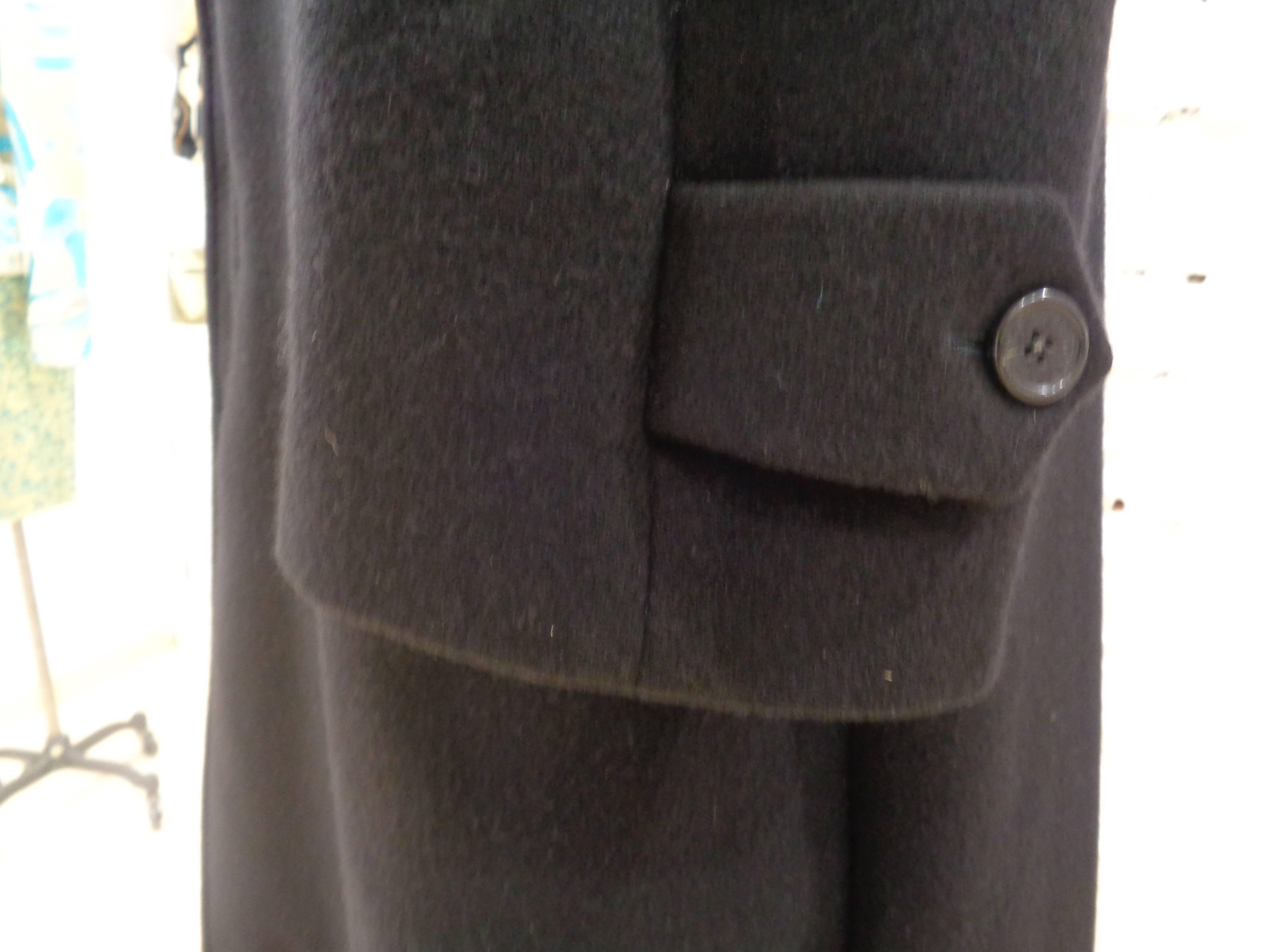 Black Fendi black wool men coat 