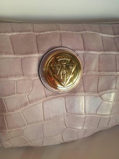 2008 Gucci unique limited edition crocodile leather hysteria pink bag
