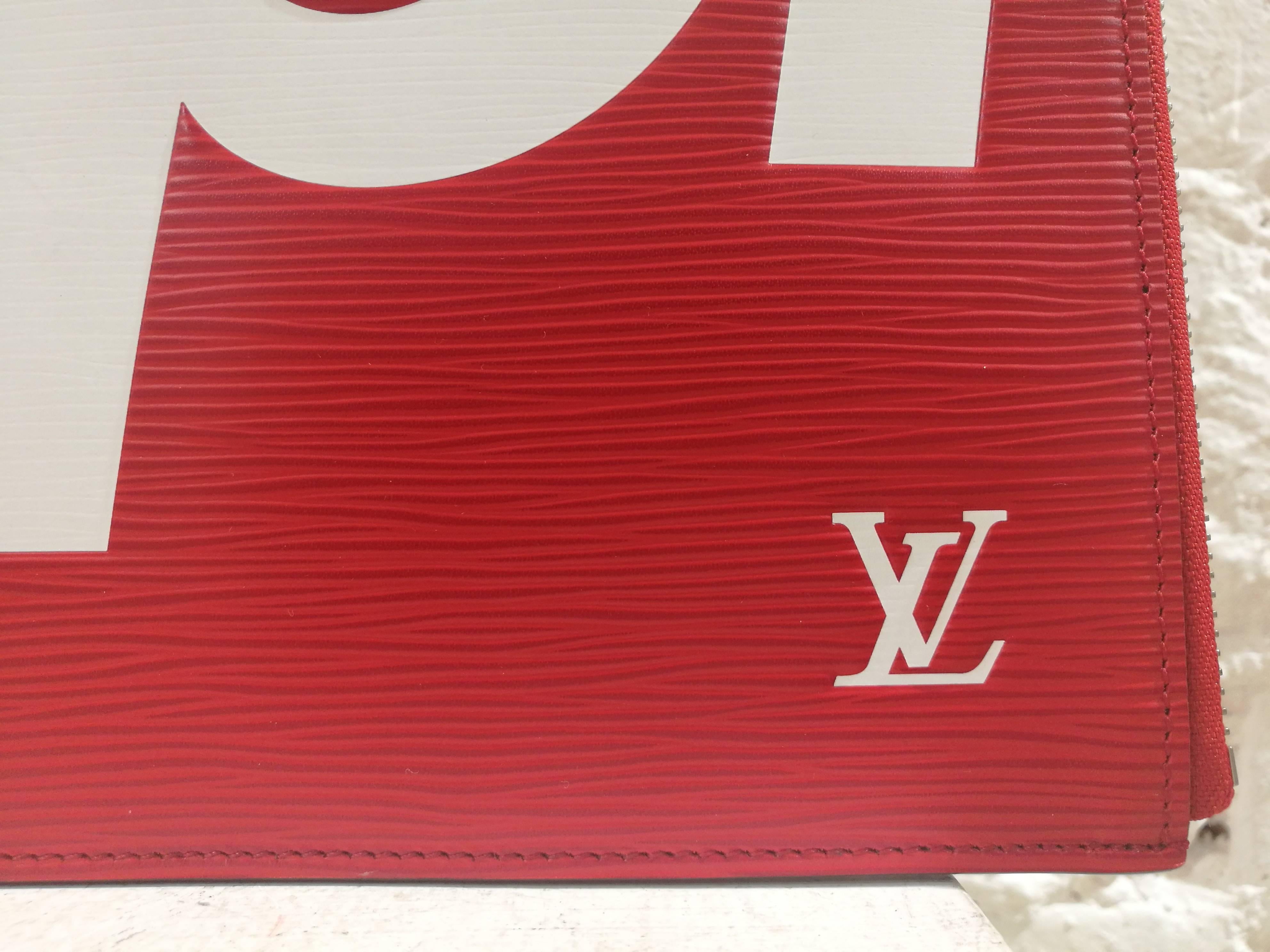 Louis Vuitton Red epi Supreme Holder