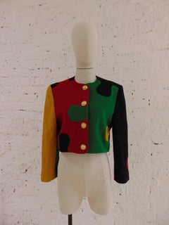 Iconic vintage Franco Moschino Cheap & chic puzzle jacket