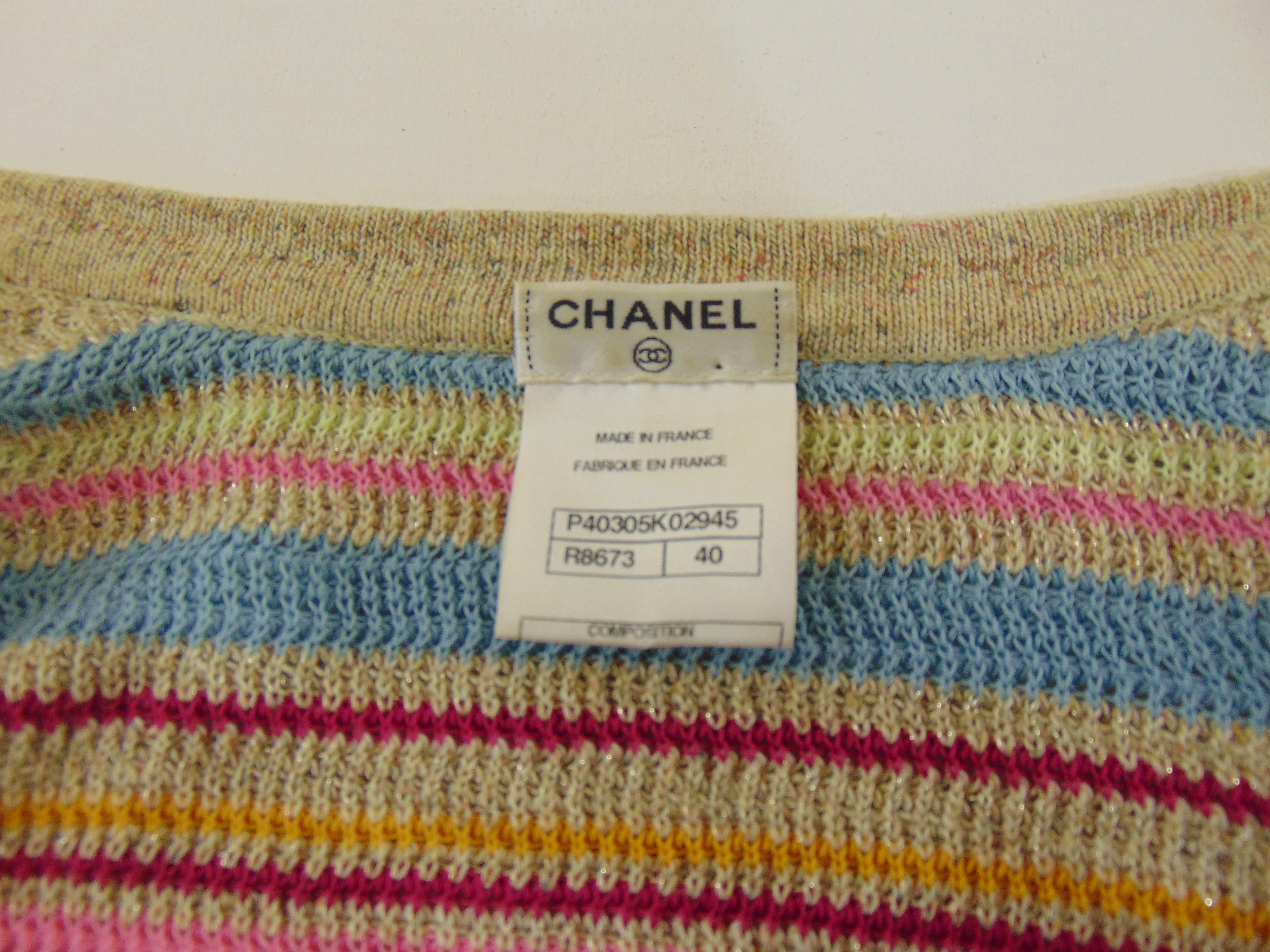 Chanel multicoloured cotton cardigan 3