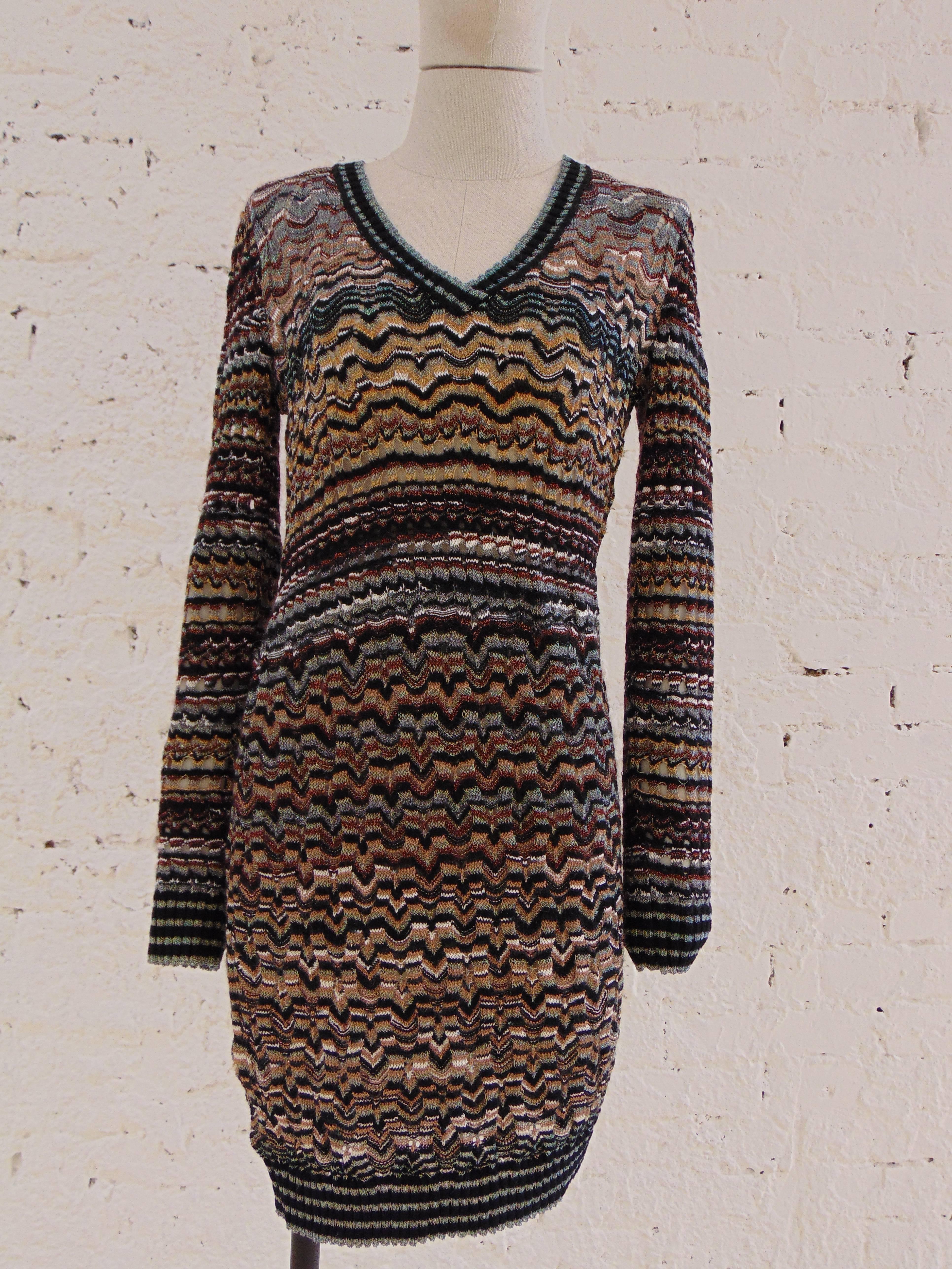 Missoni wool multicoloured long sleeves dress

totally made in  italy in size 42