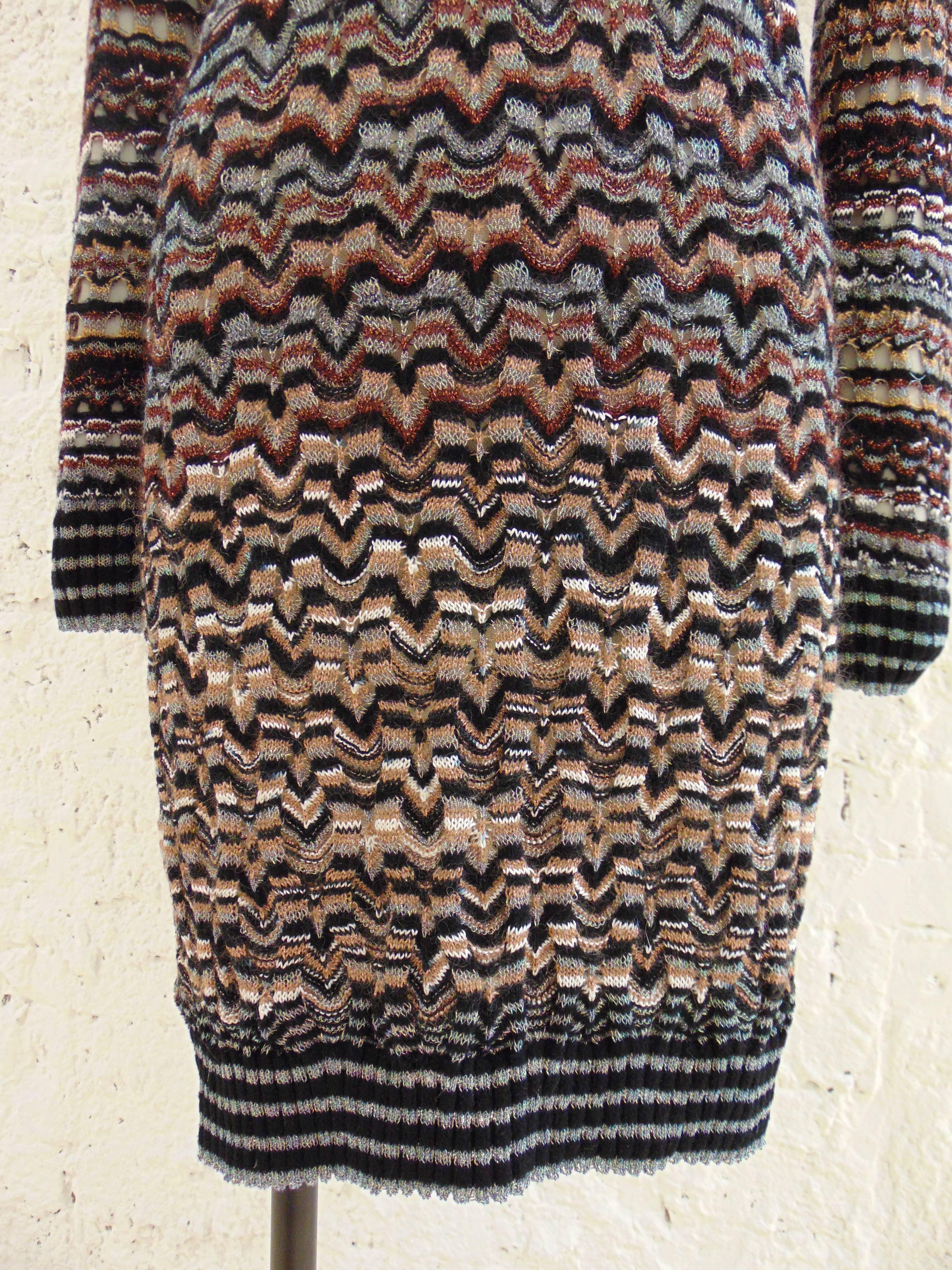 Missoni wool multicoloured long sleeves dress 1