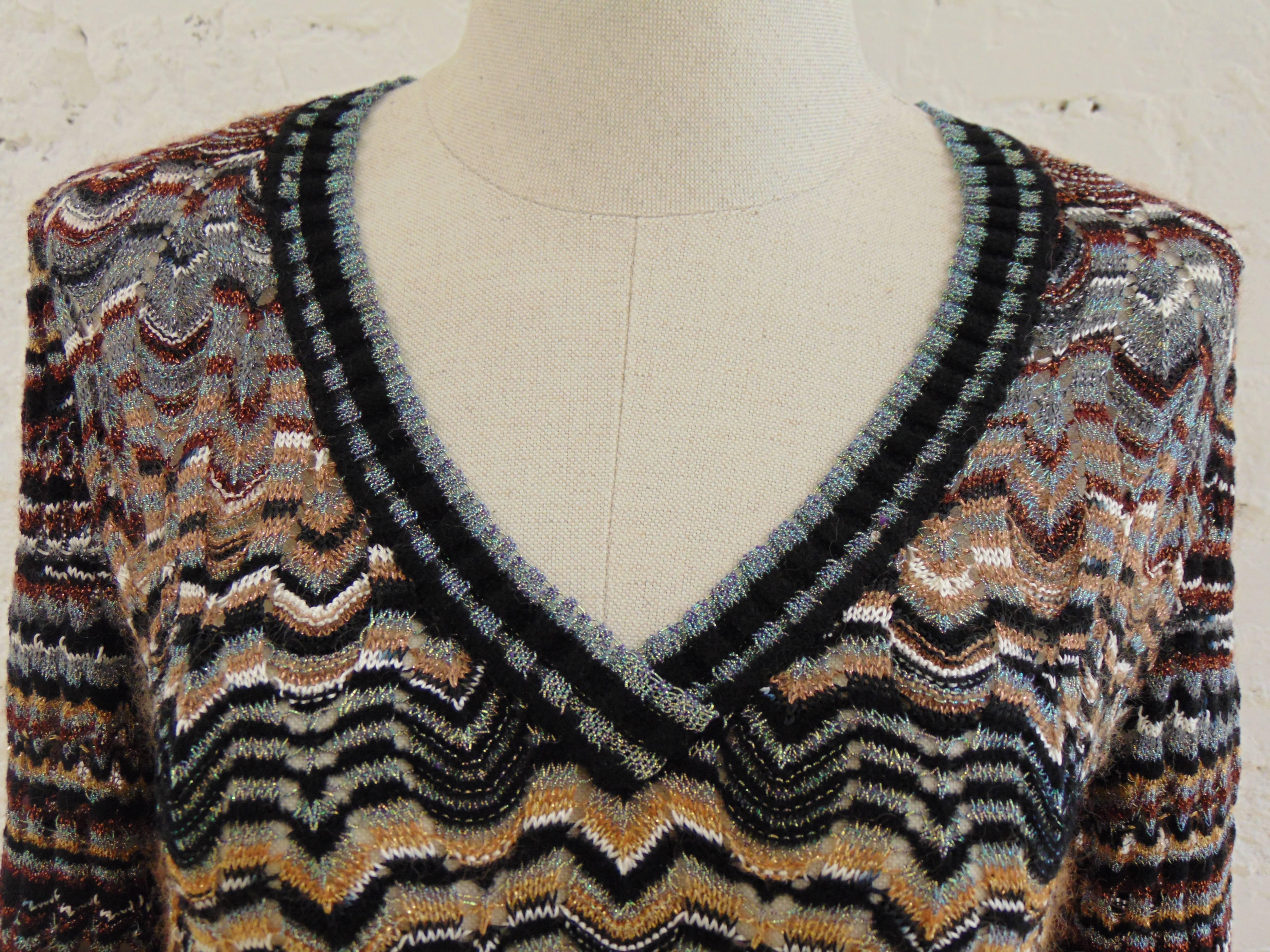 Women's Missoni wool multicoloured long sleeves dress