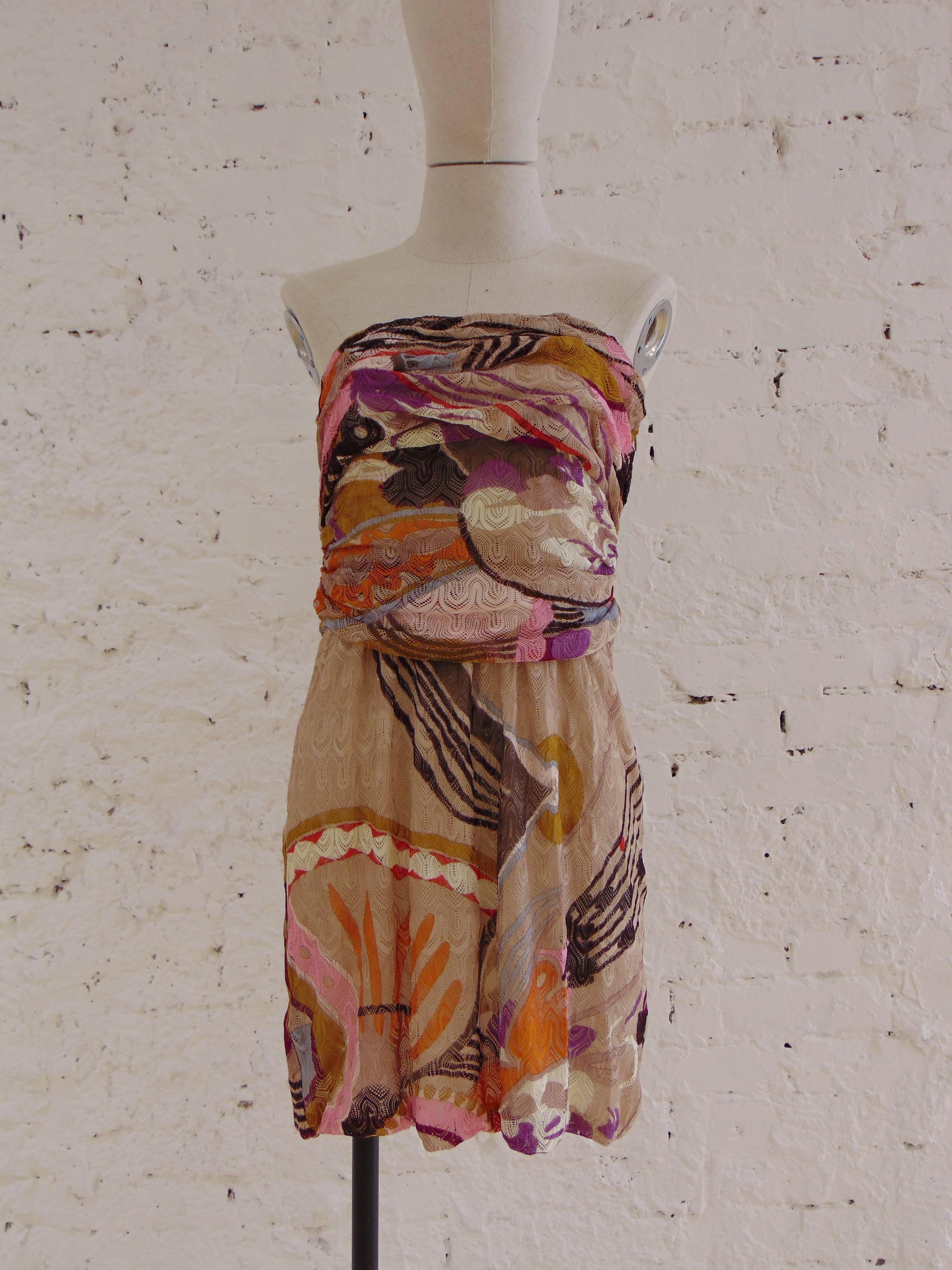 Missoni multicoloured cotton dress

1990s multicoloured dress by Missoni totally made in italy in cotton
Size 42