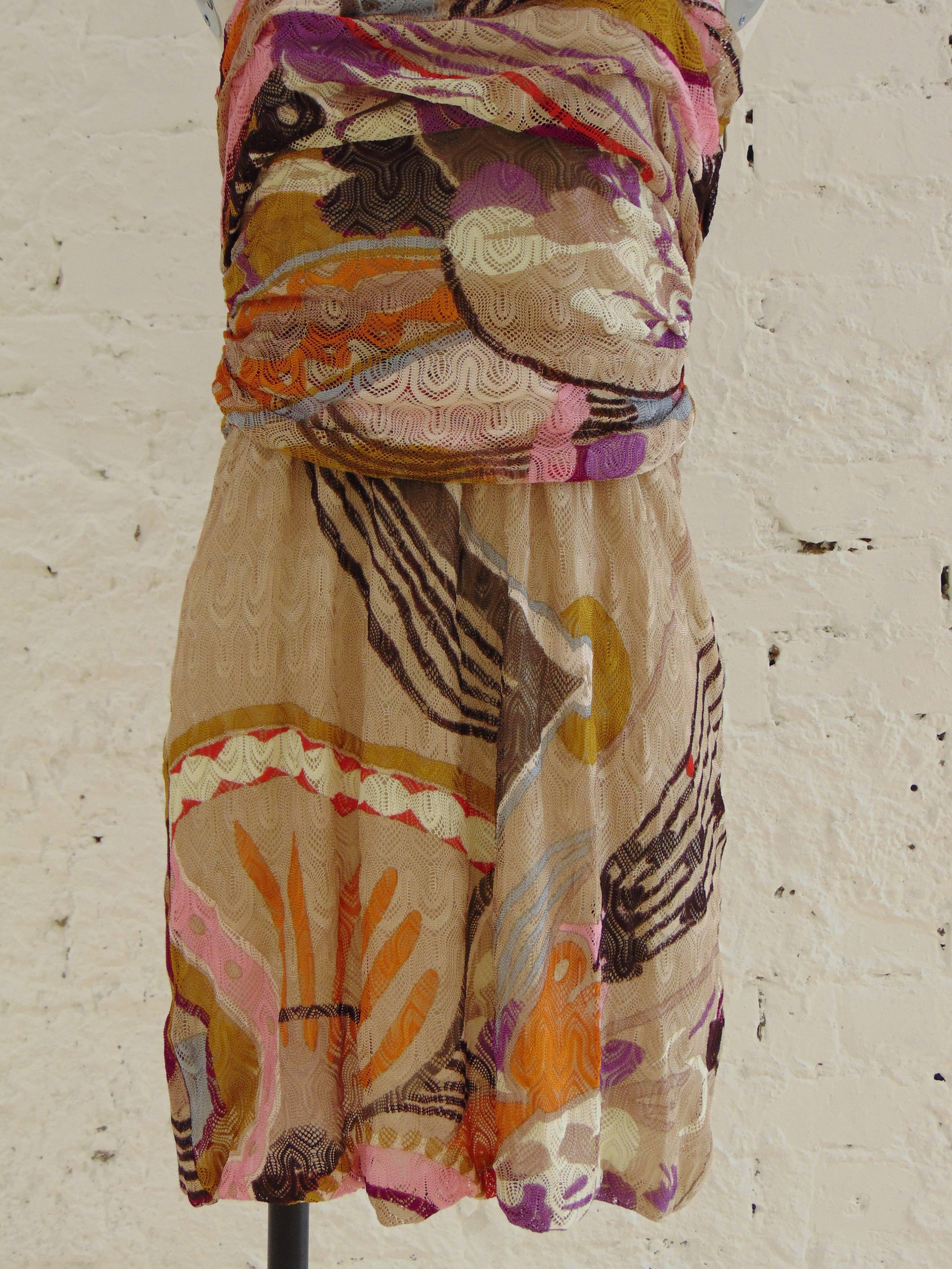 Brown Missoni multicoloured cotton dress