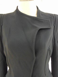 Tom Ford Vintage Black Cotton Jacket Size 44 Made in Italy Circa 1990s