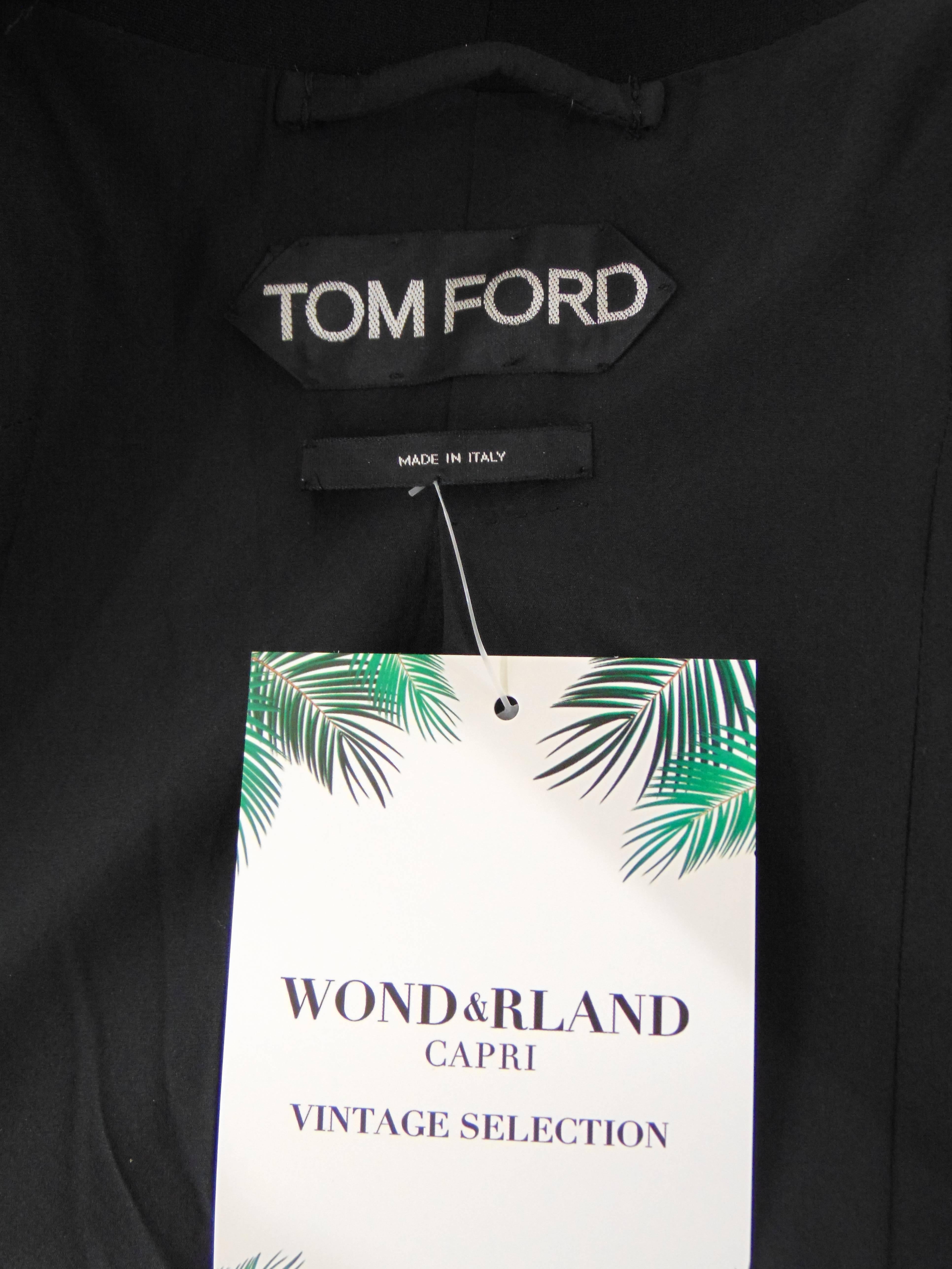 Tom Ford black cotton jacket In Excellent Condition For Sale In Capri, IT