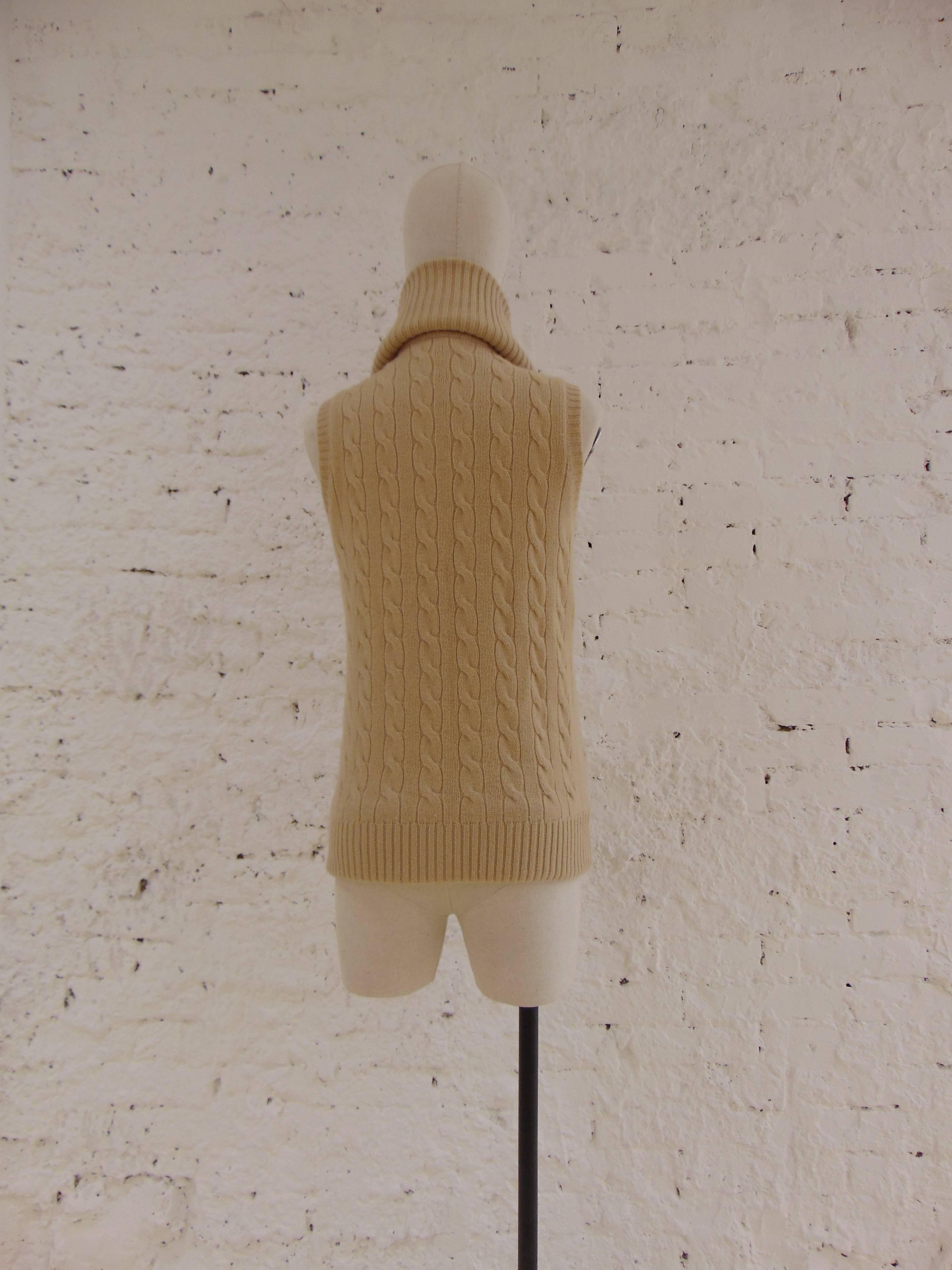 Gilet Ralph Lauren Cachemire Beige In condizioni ottime in vendita a Capri, IT