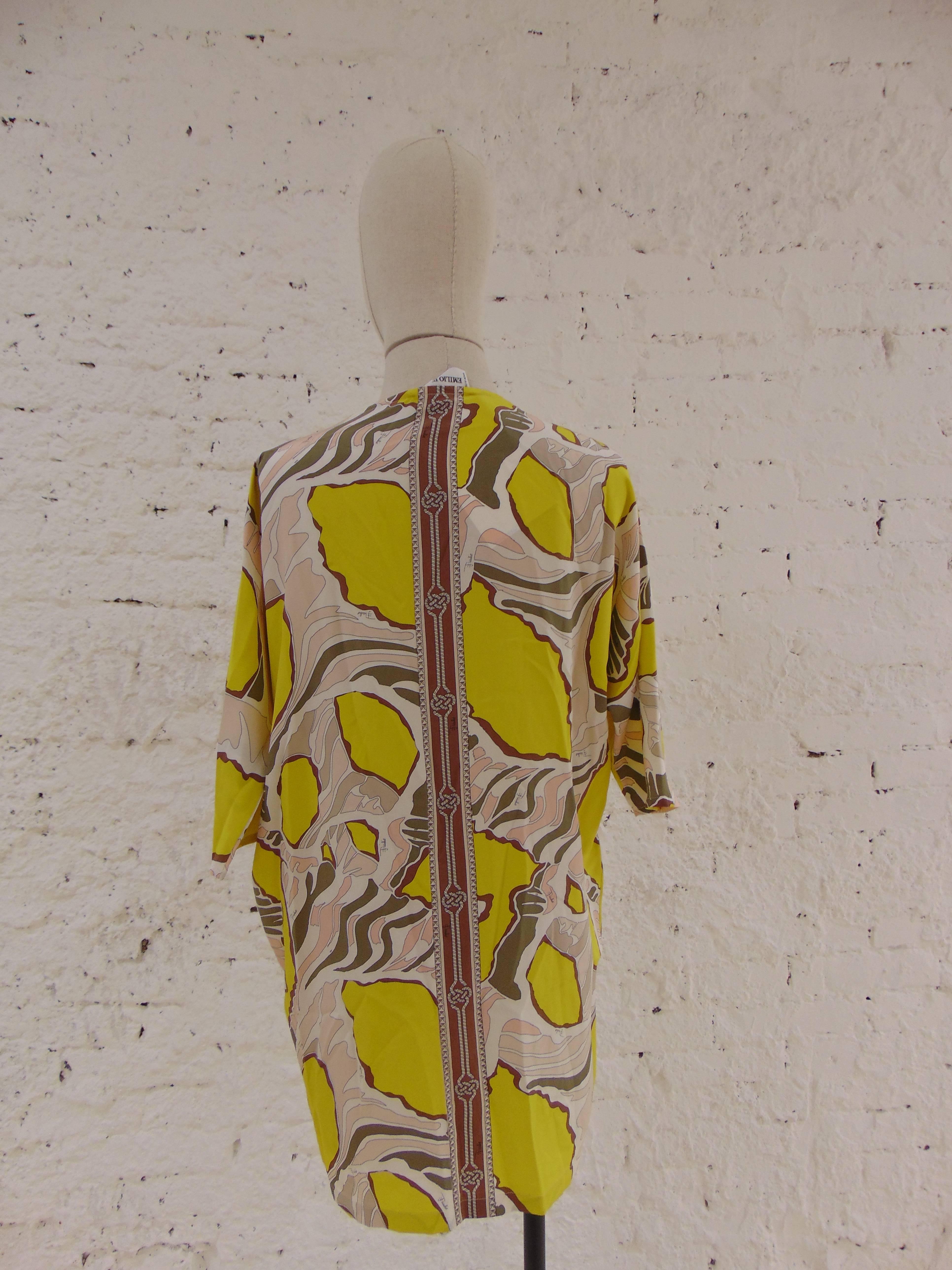 Women's or Men's Emilio Pucci yellow multi zip dress