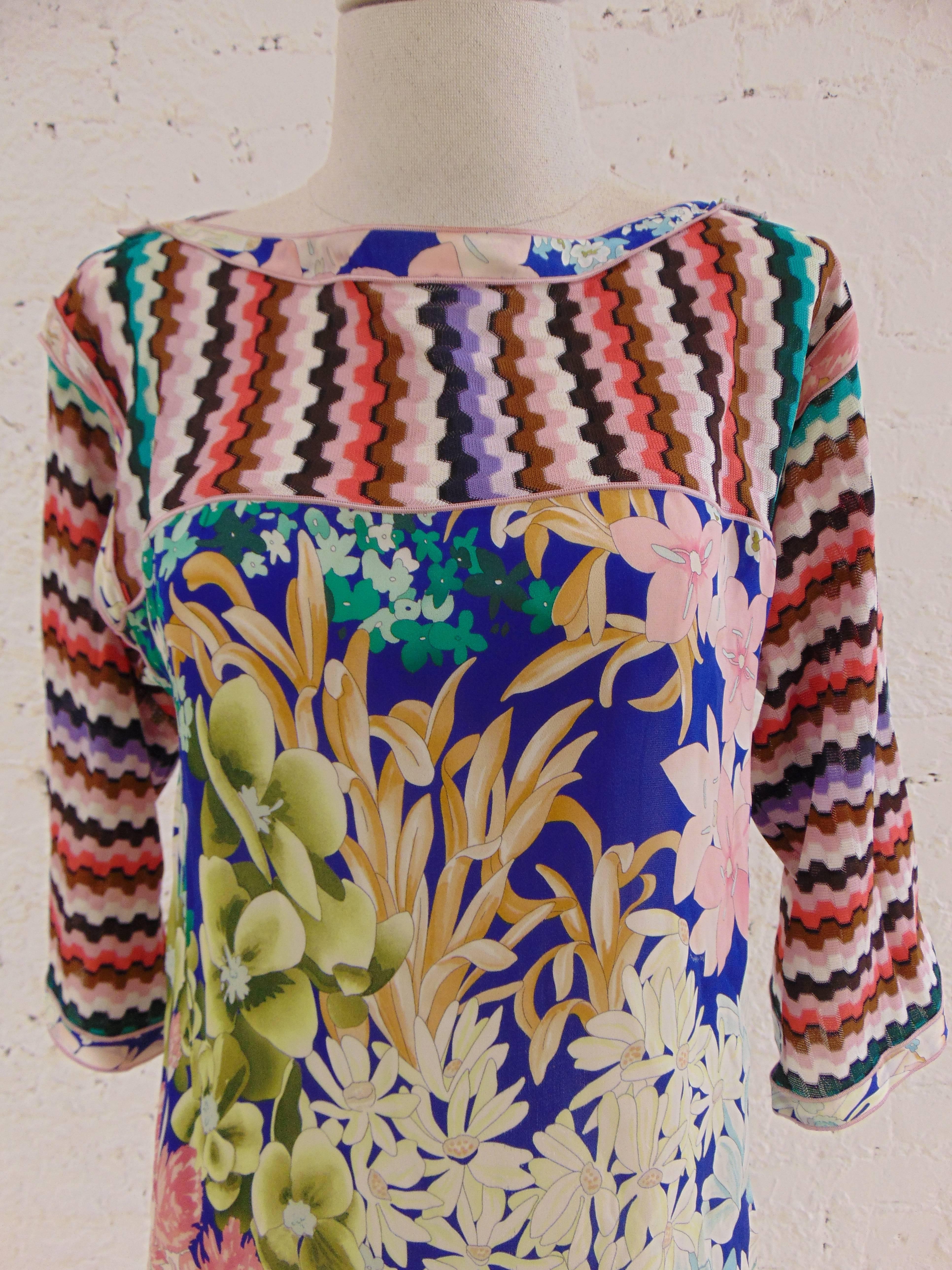 Missoni multicoloured flowers cotton shirt - top
totally made in italy
composition: Silk
size: M