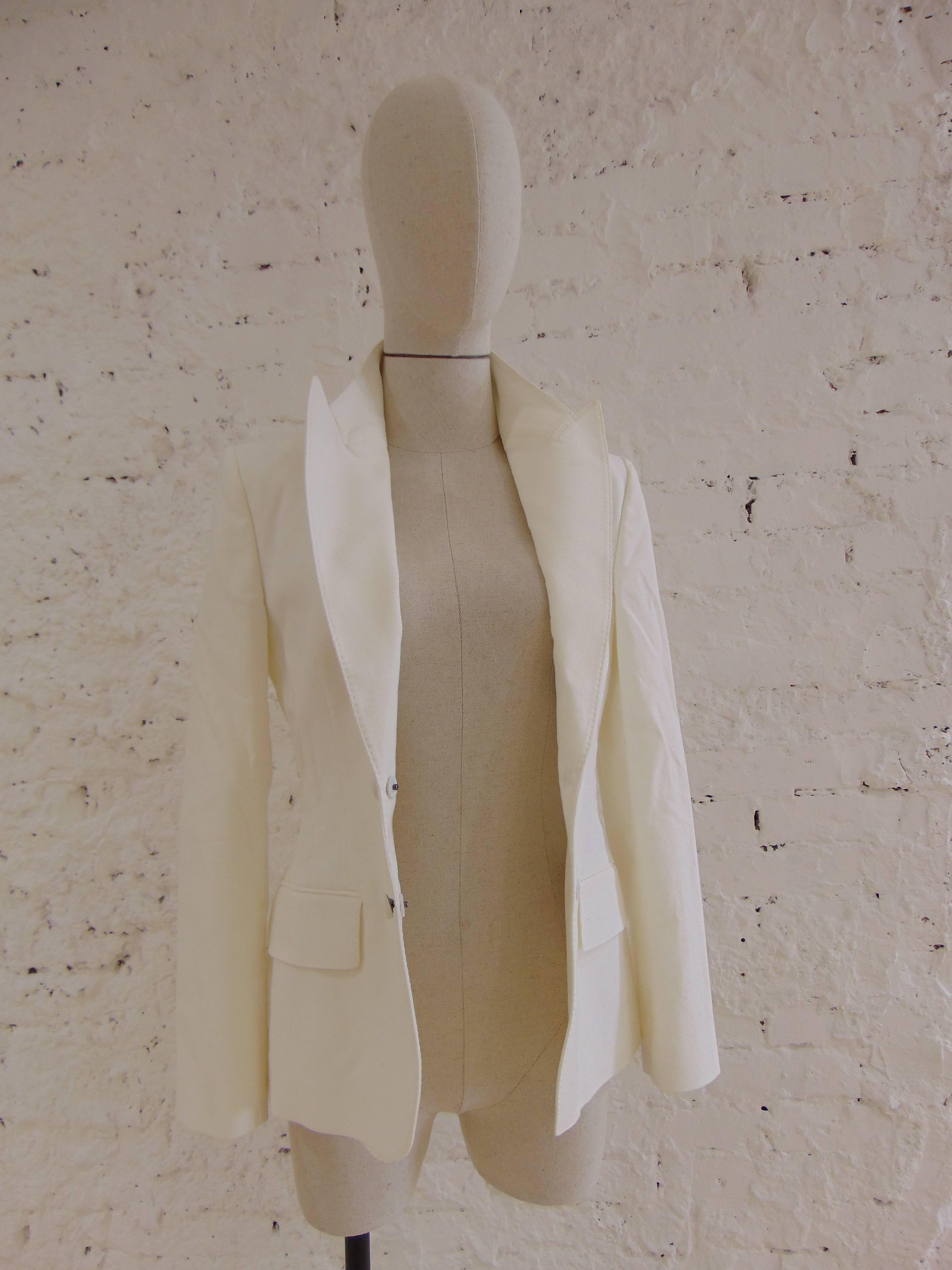 Dolce & Gabbana cotton white jacket In Excellent Condition In Capri, IT