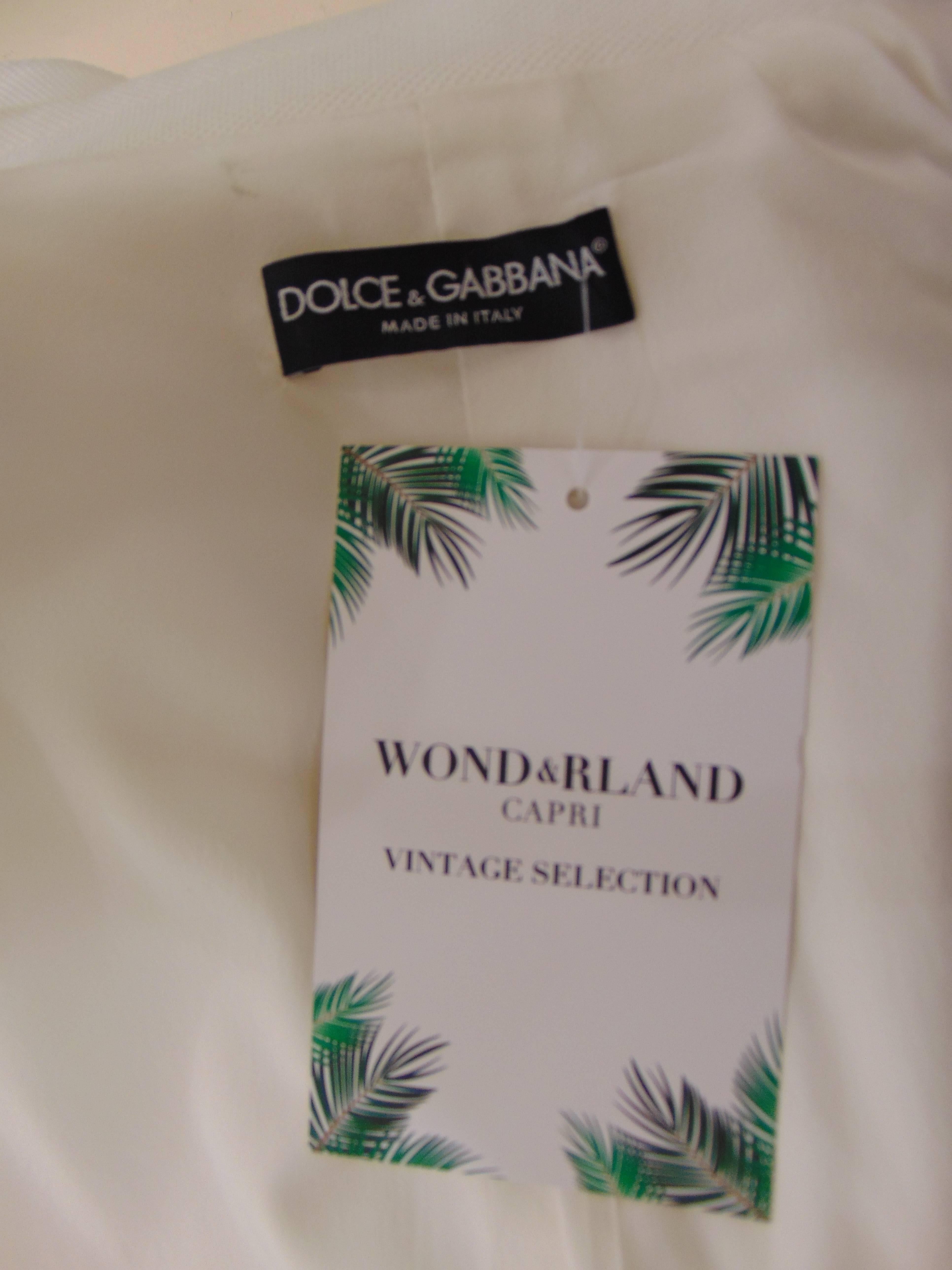 Women's Dolce & Gabbana cotton white jacket