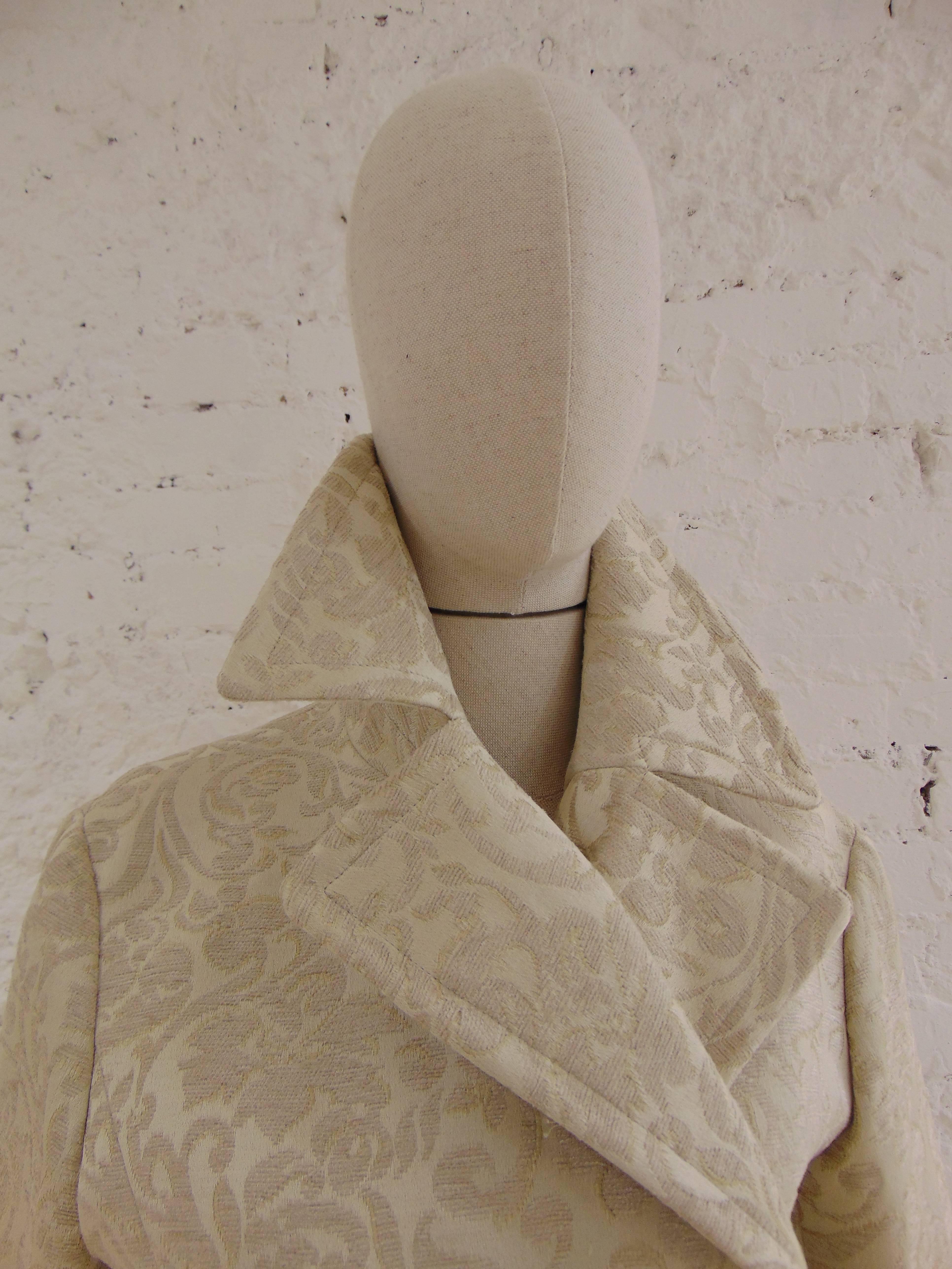 John Galliano cream damasque coat 3