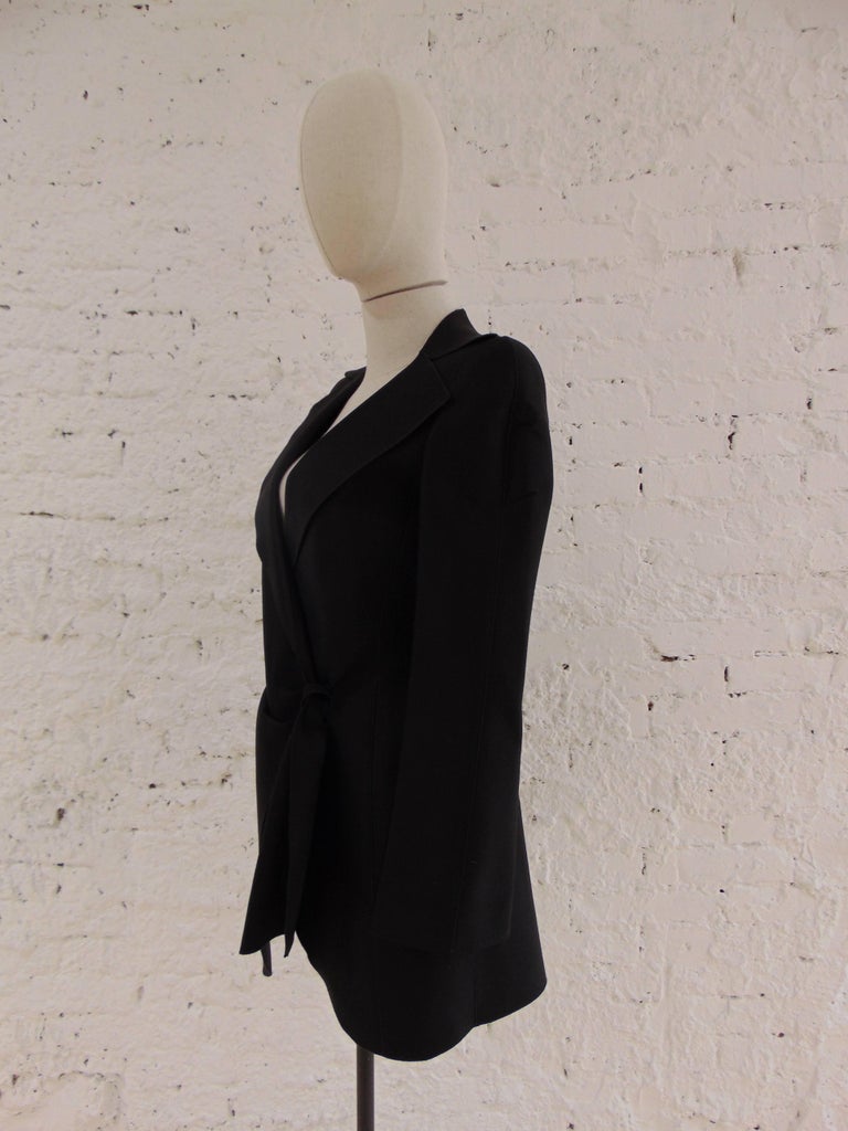 Giorgio Armani black latex coat at 1stdibs