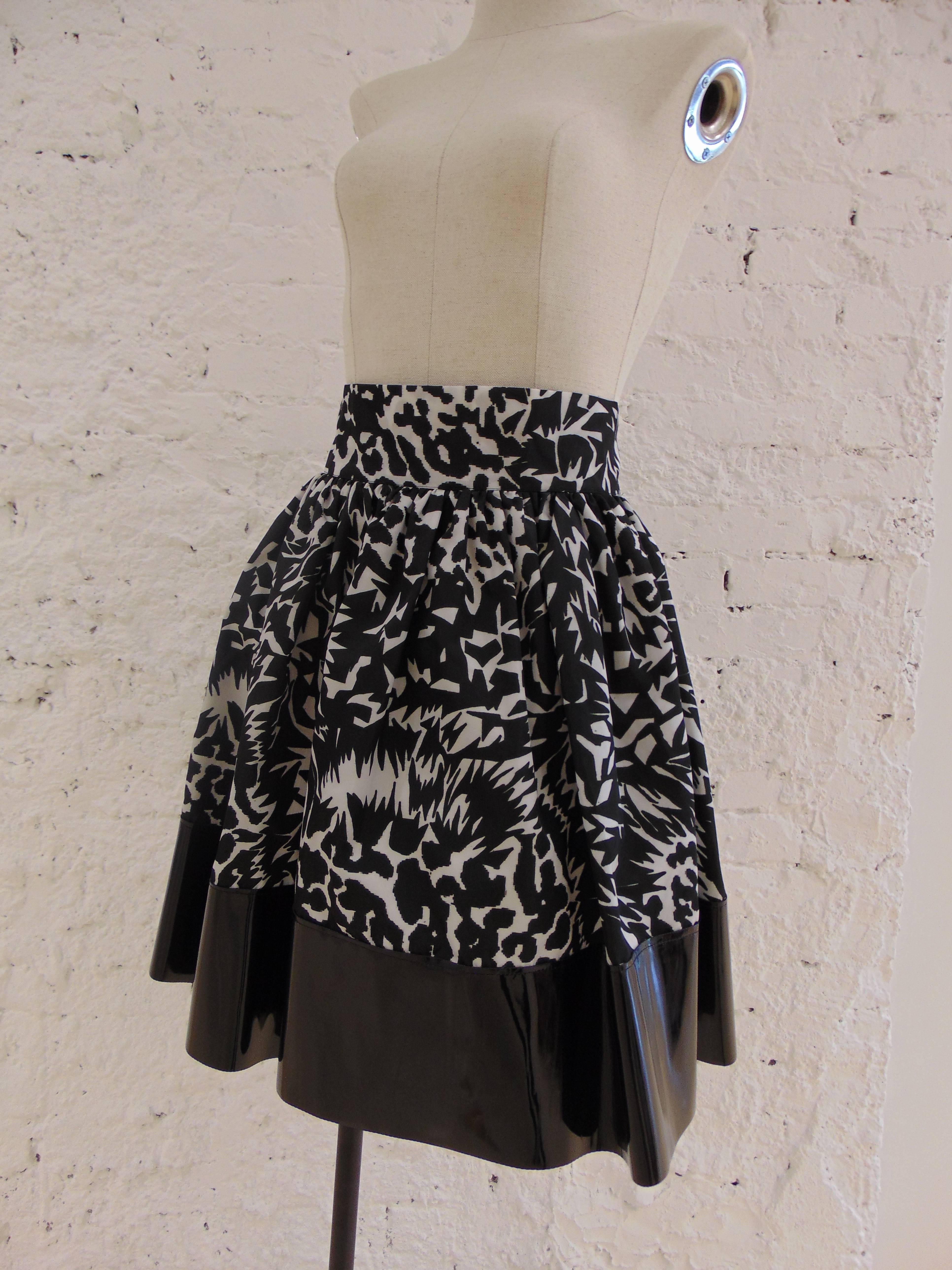 Black Leitmotiv unworn/nwot skirt with vernish ecoleather details