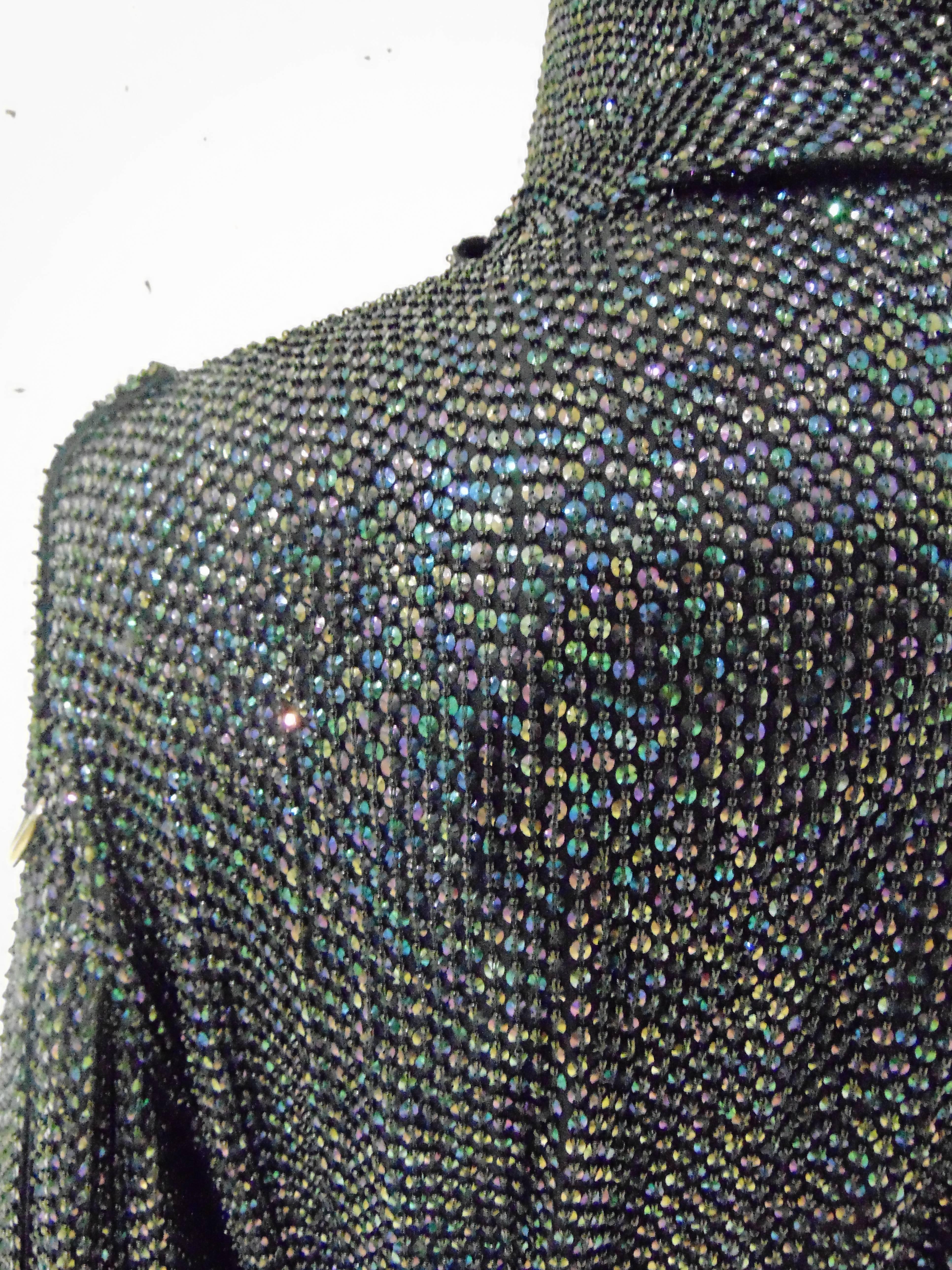 Black Gucci unique sequined hood coat, 2009 