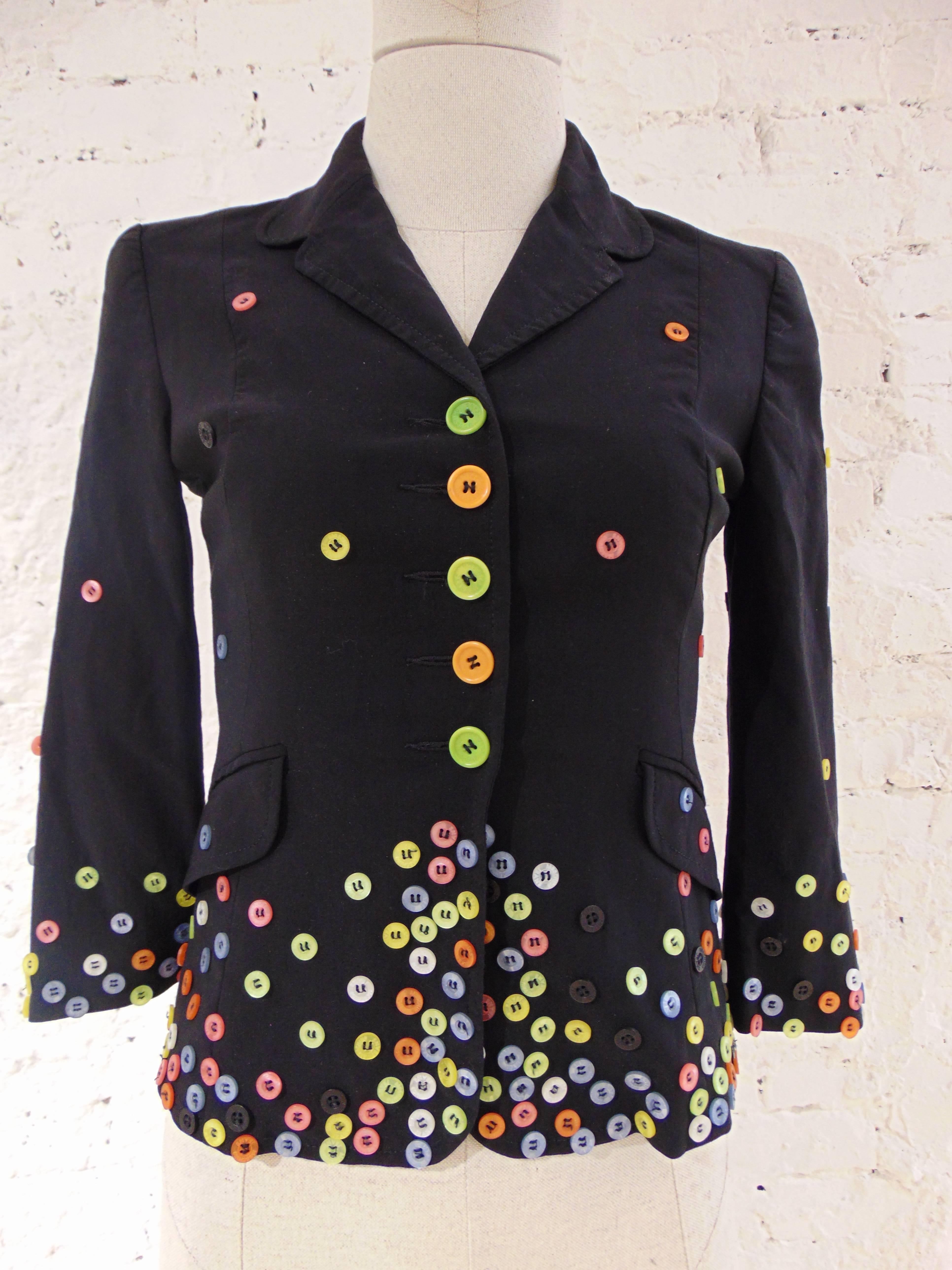 Women's Moschino black bottons jacket