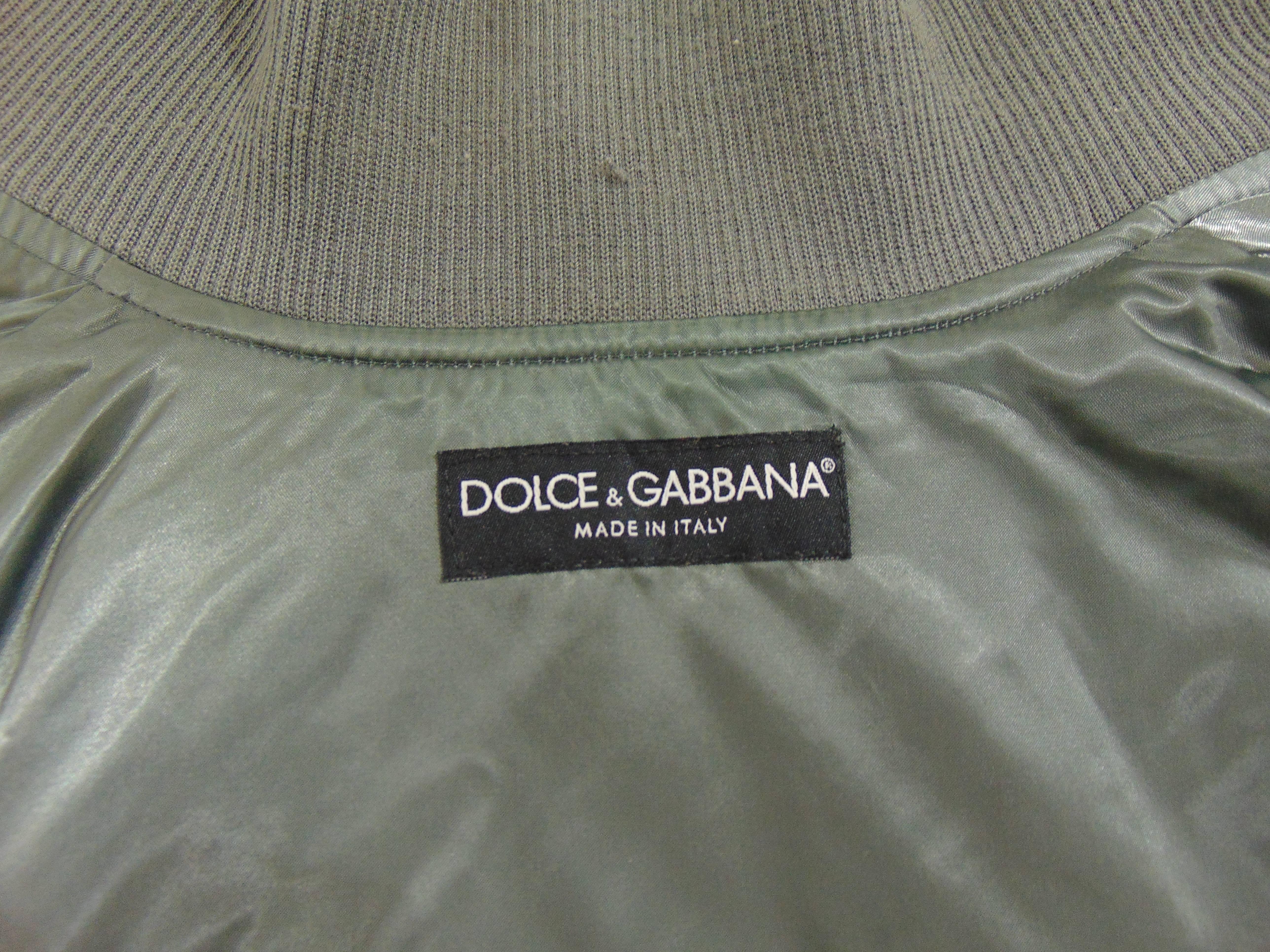 Dolce & Gabbana grey green sweater sport jacket 1