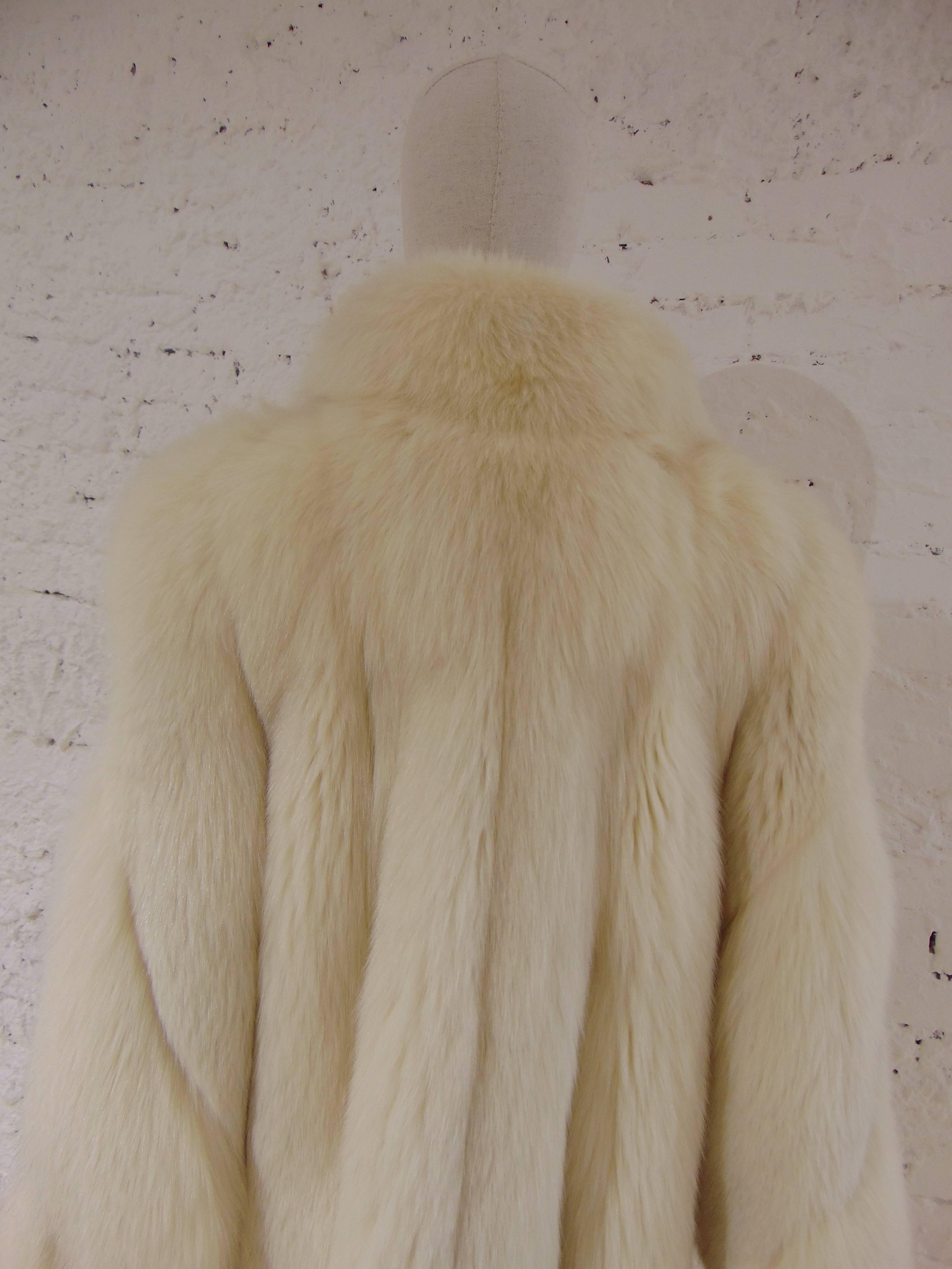 Women's Franco Lo Russo white fox fur