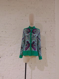 Chemise en soie multicolore de la collection Versace