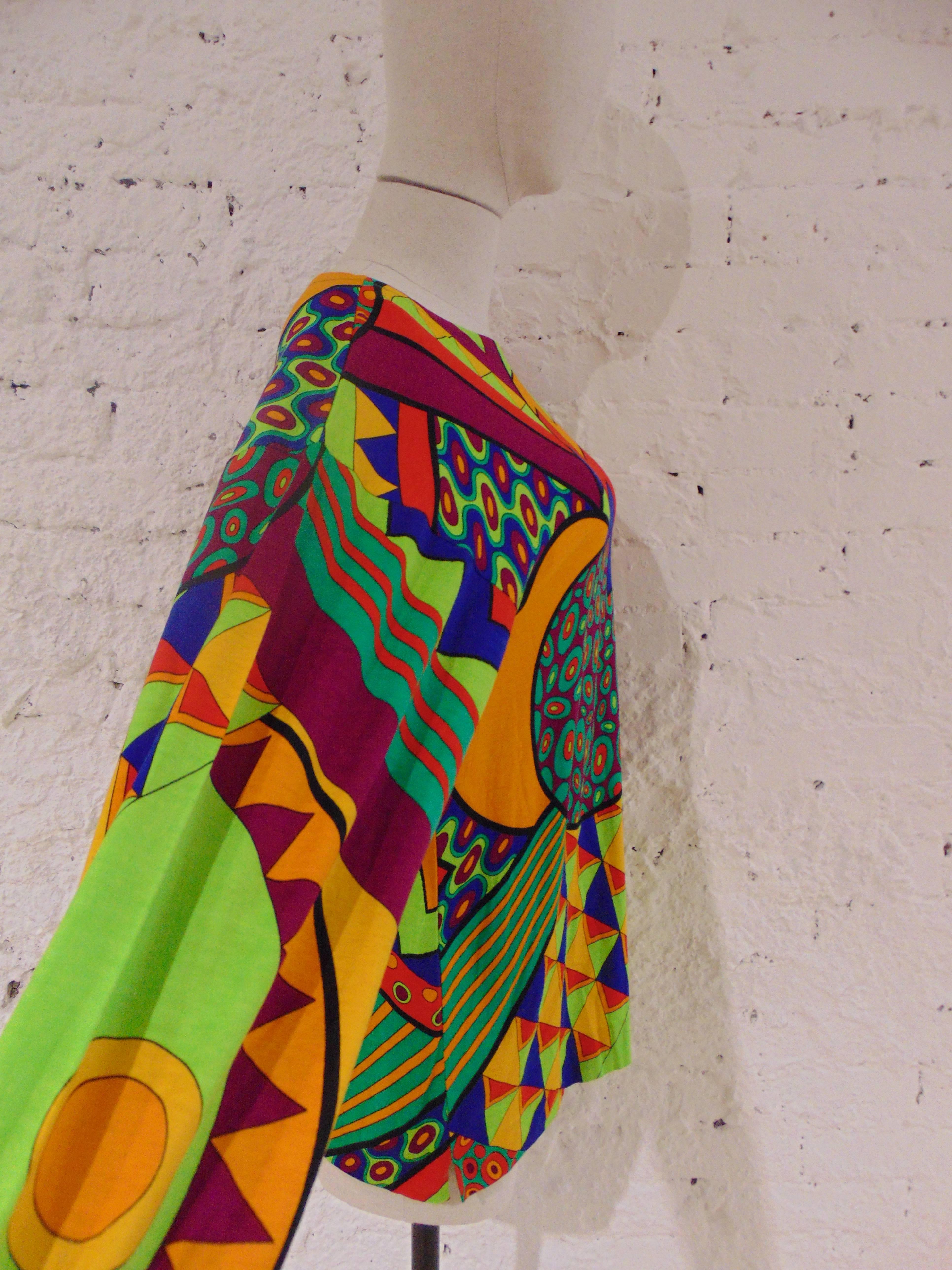 Gucci multicoloured oversized cotton shirt For Sale 3