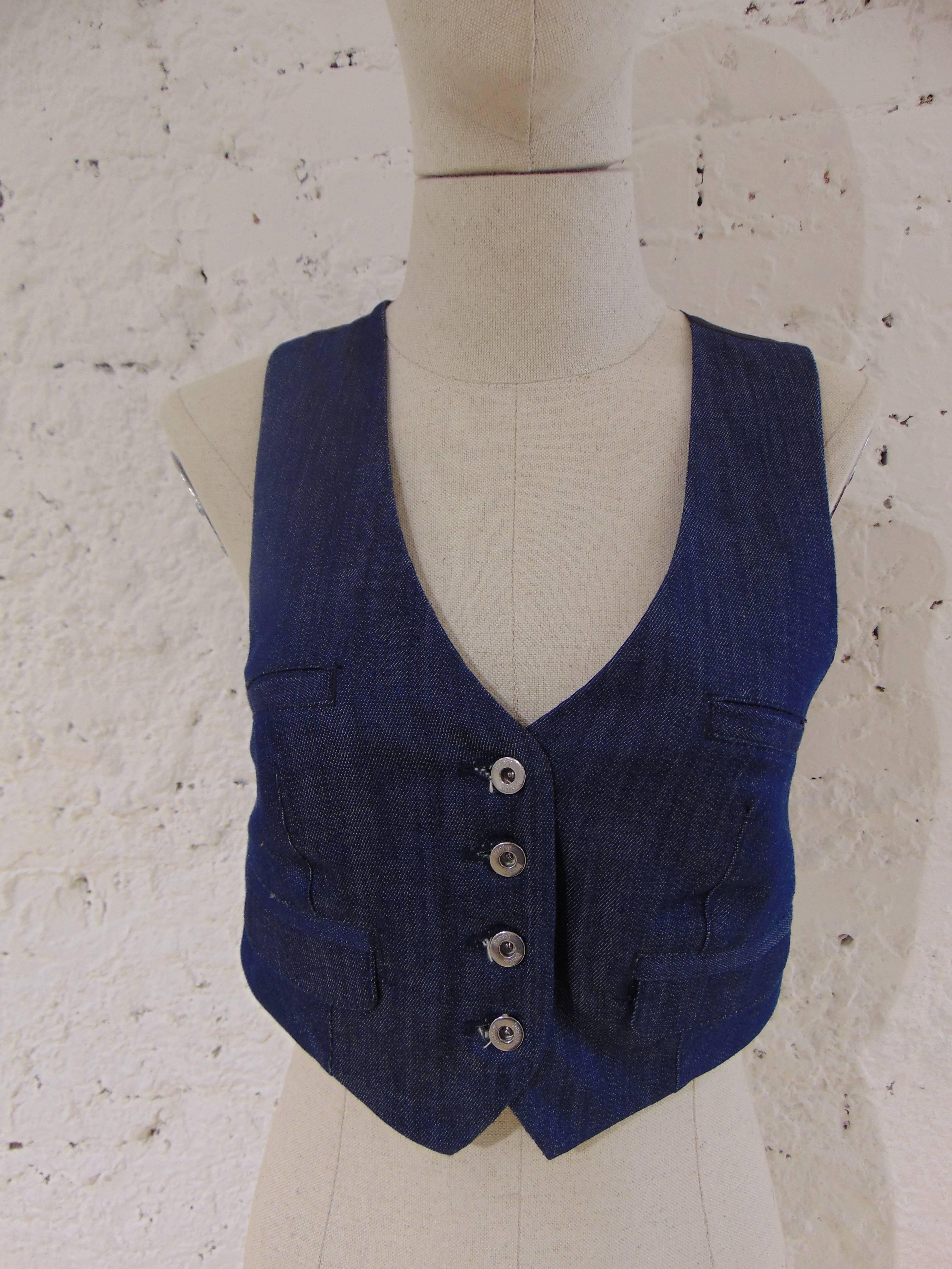 Dondup Denim Cotton Gilet For Sale at 1stDibs