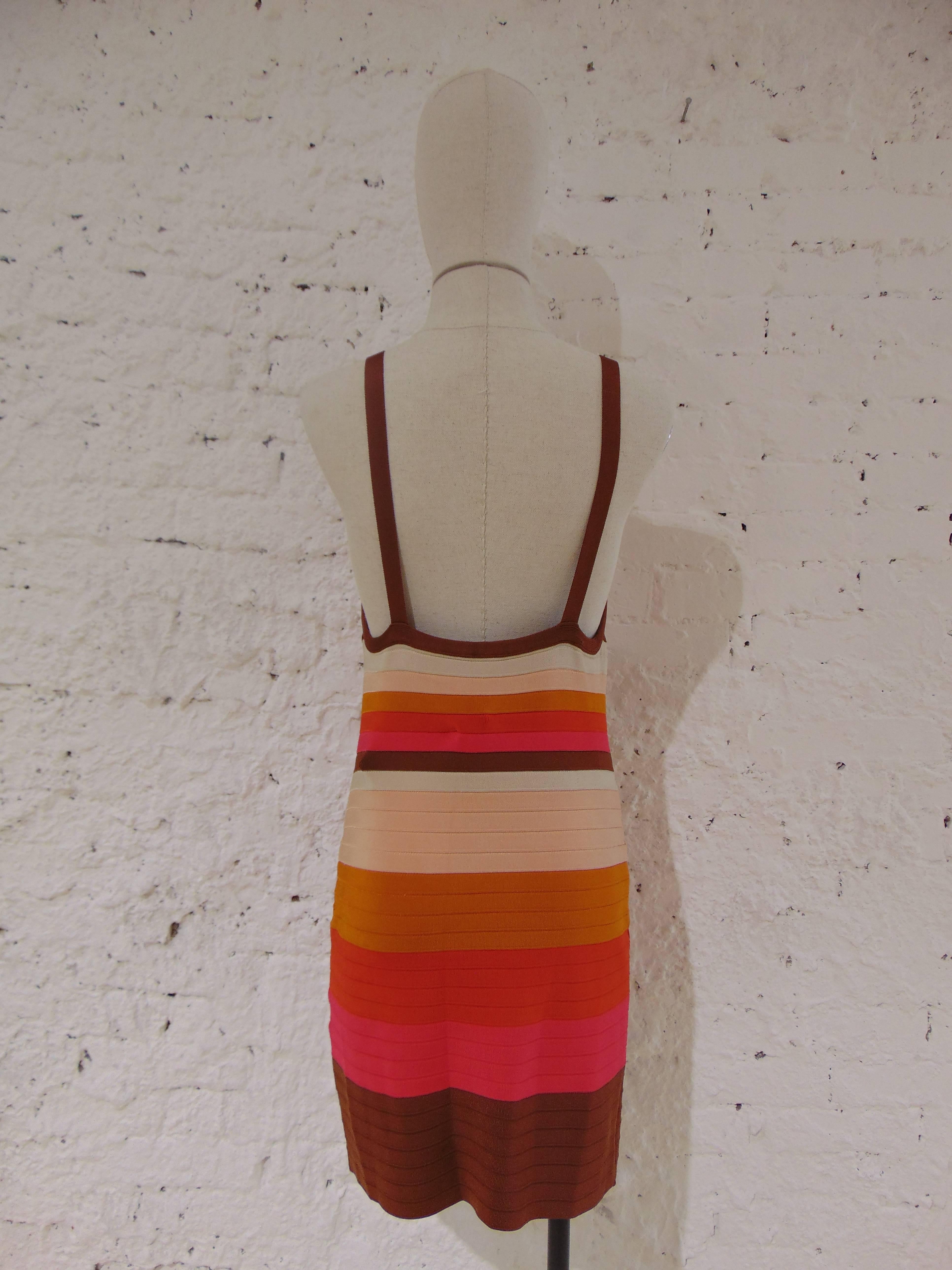 M by Missoni multicoloured stripes dress In Excellent Condition In Capri, IT