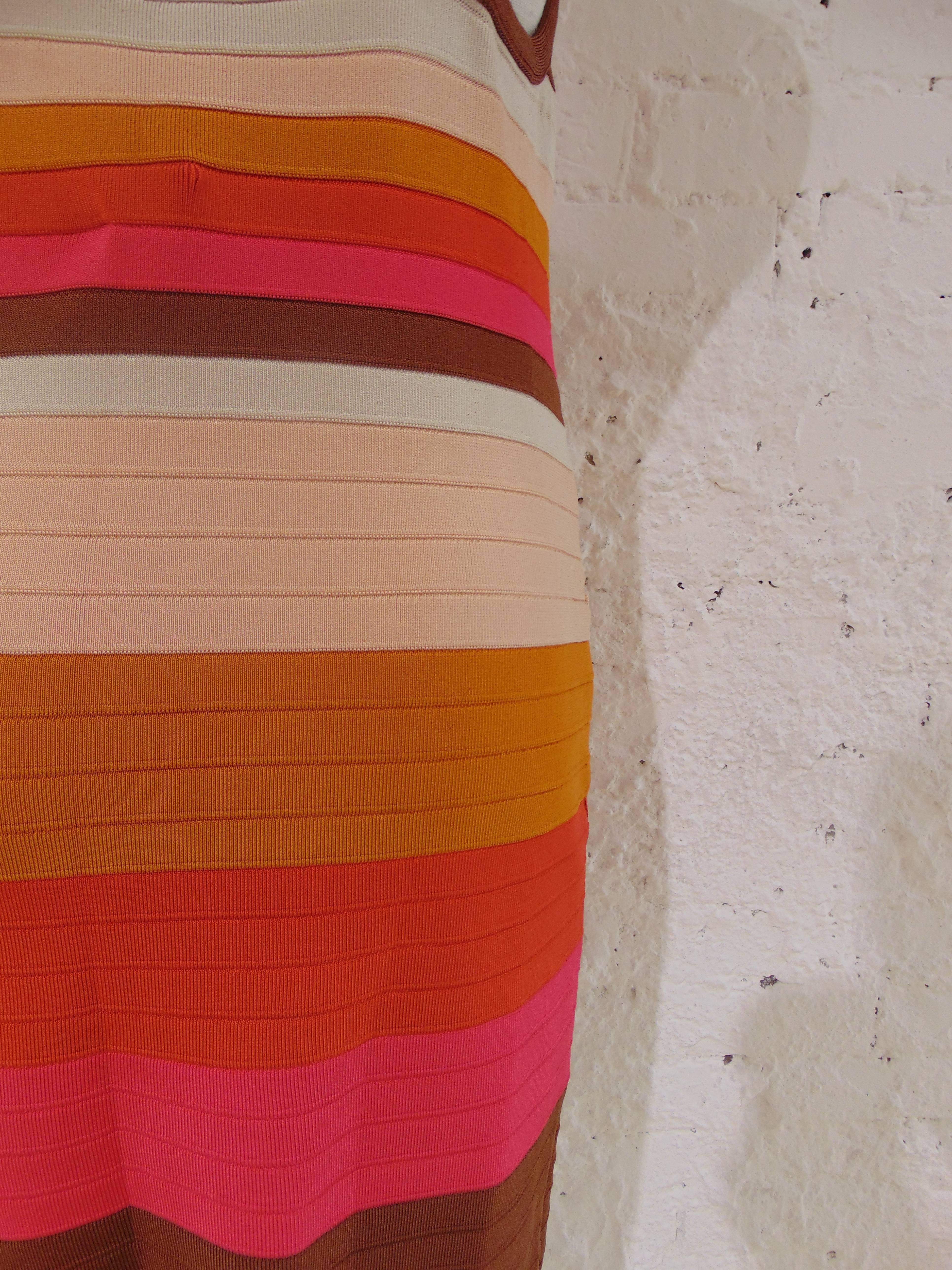 M by Missoni multicoloured stripes dress 1