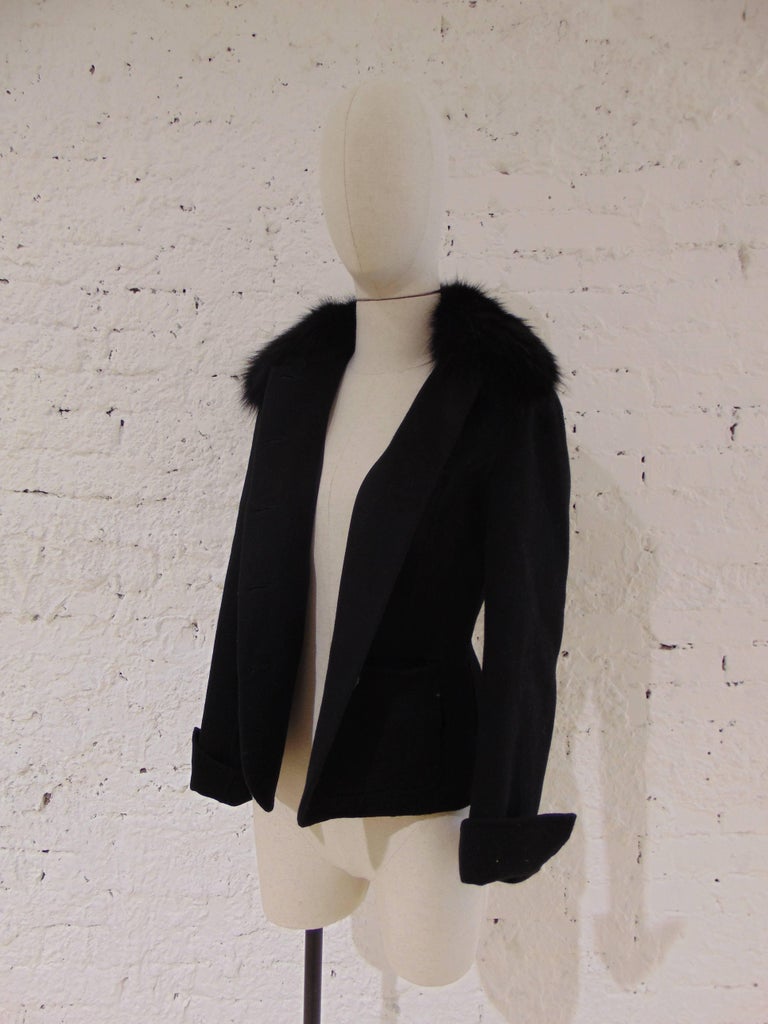 COLLO PELLICCIA cashemere FOURRURE fuch black FUR lana whool cachemire mongolia
