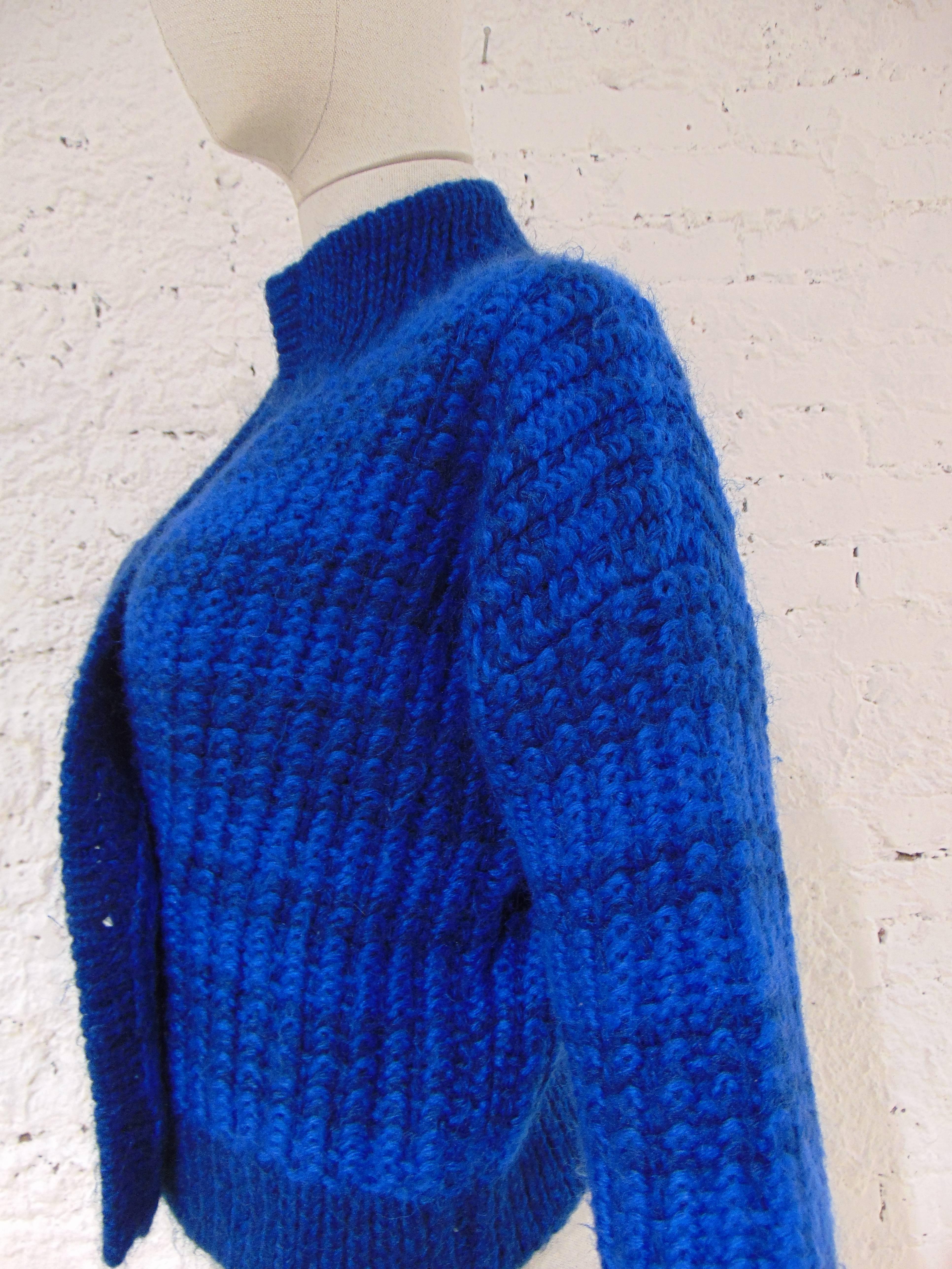 Emilio Pucci by Herwool blu cardigan For Sale 1