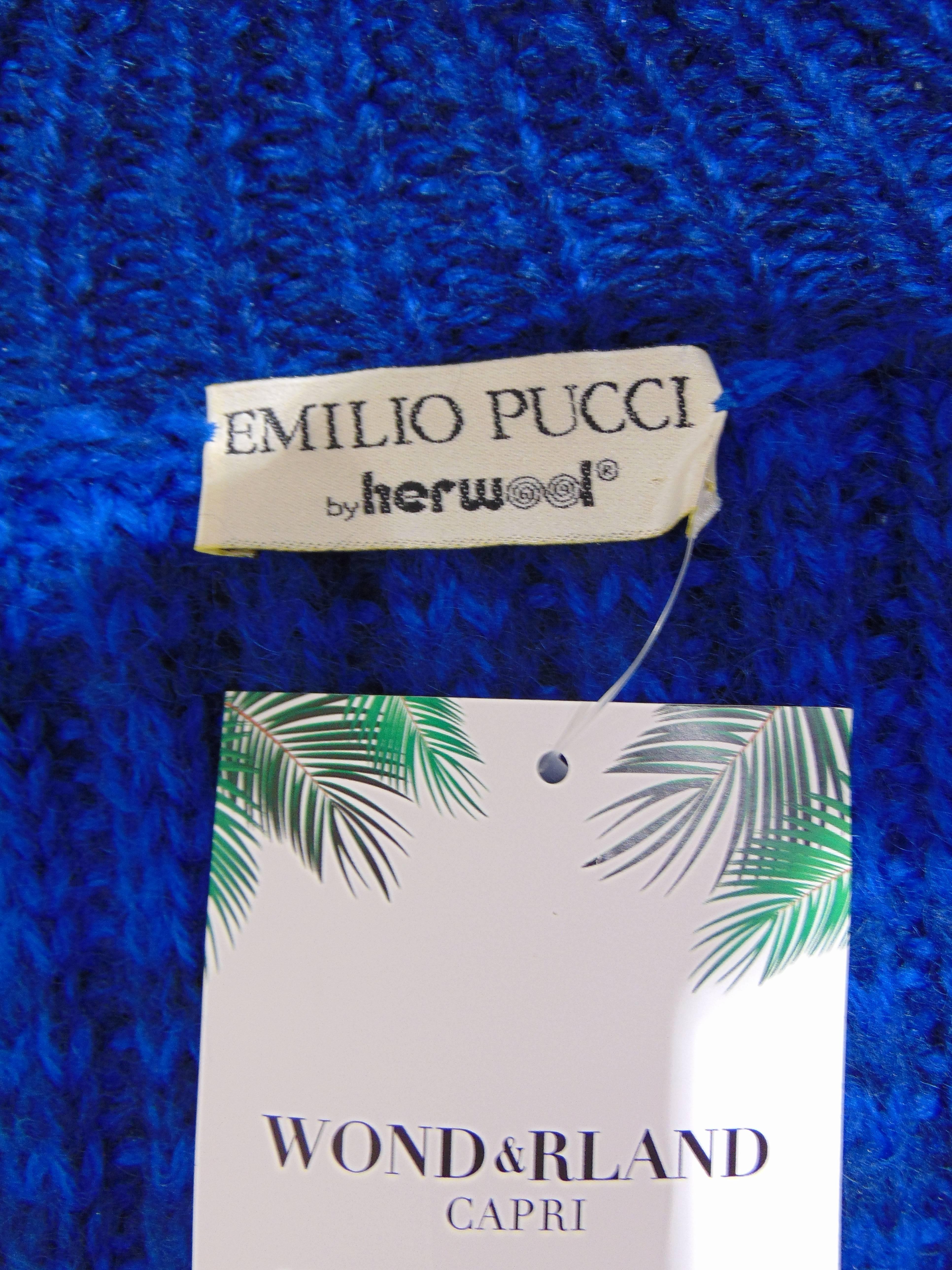 Purple Emilio Pucci by Herwool blu cardigan  For Sale