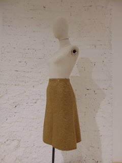 Moschino Cheap & Chic beije gold tone wool skirt